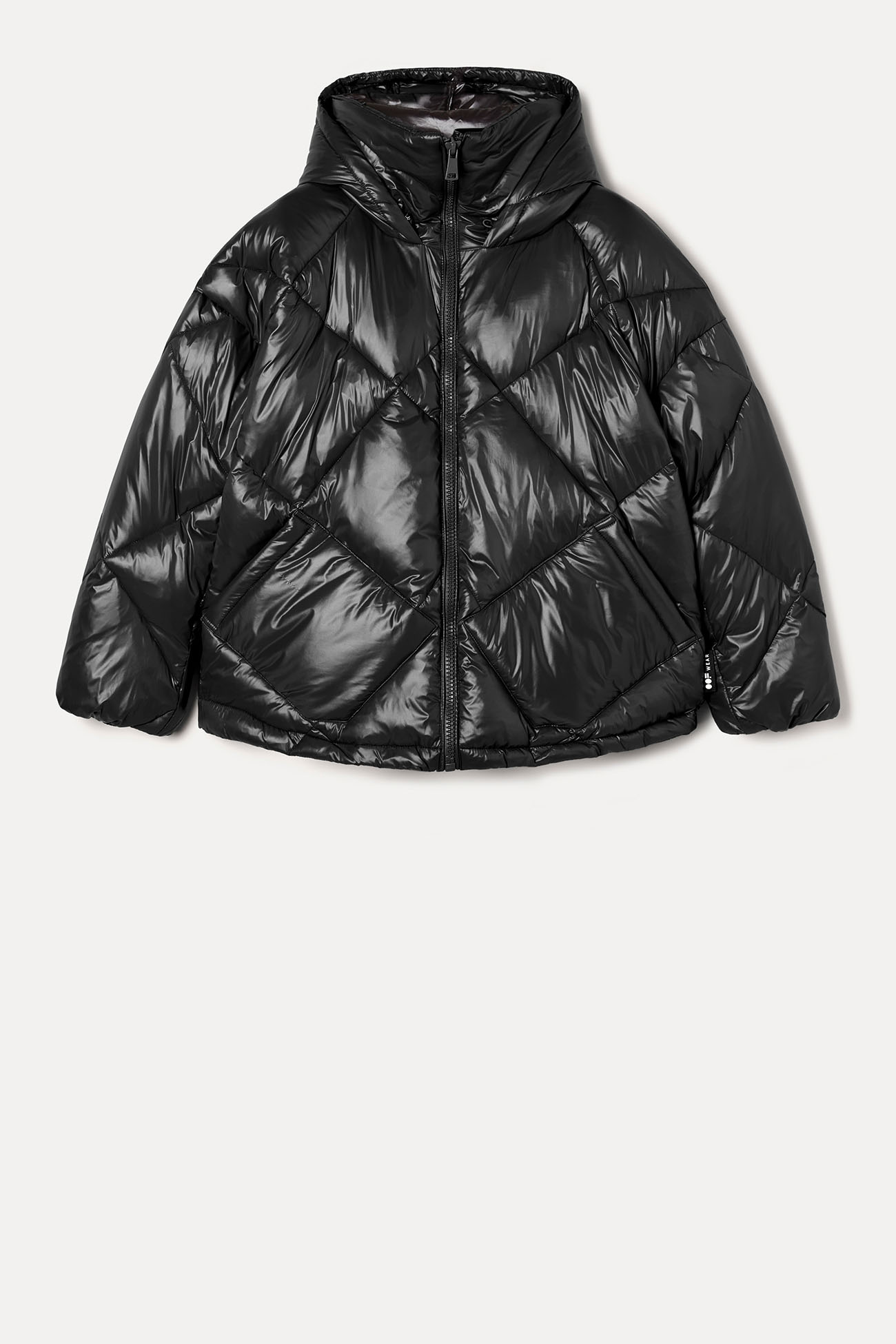 JACKET 9000 MADE IN SHINY LIGHT NYLON - BLACK