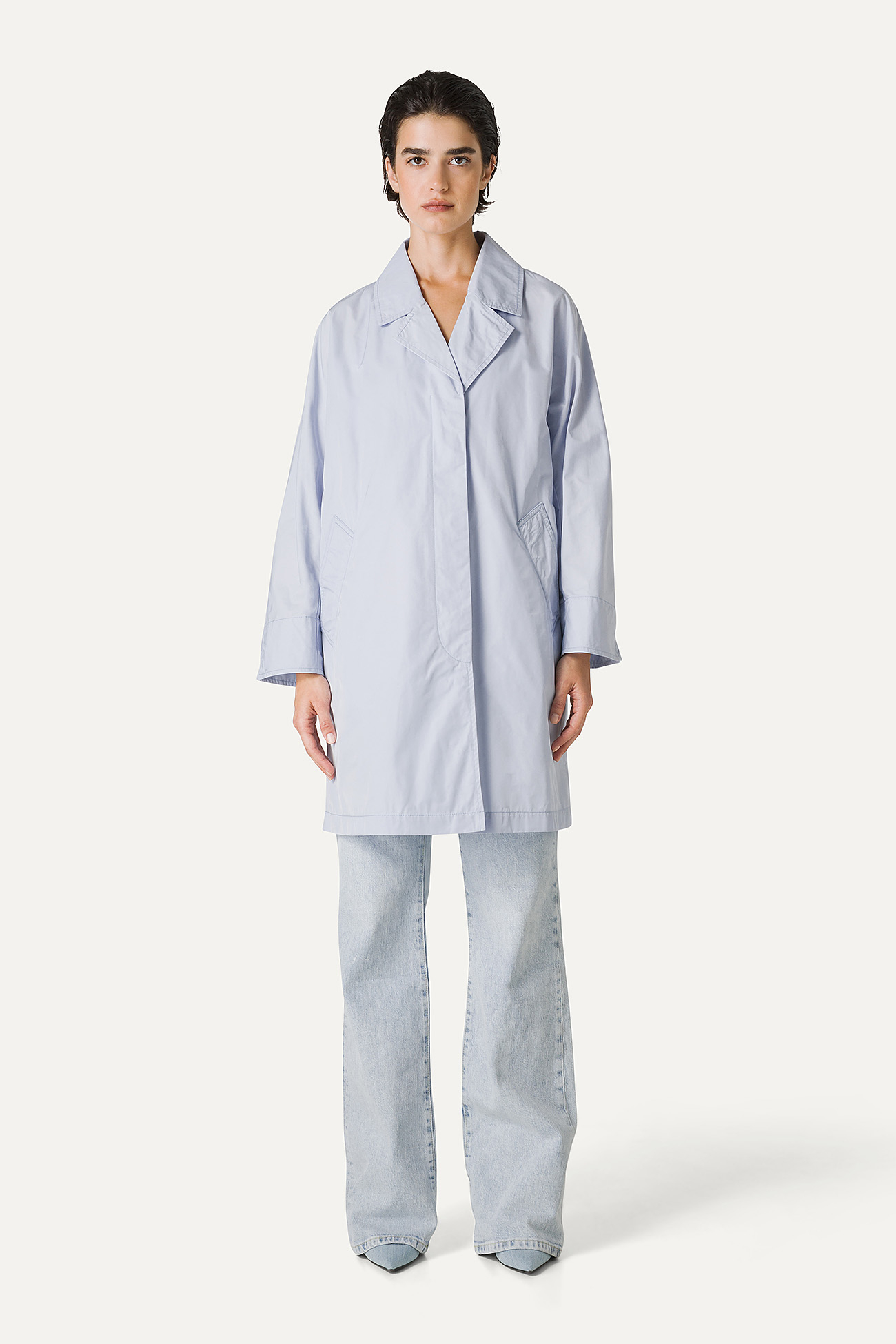 MEMORY NYLON TRENCH COAT 9138 - ICE - OOF WEAR