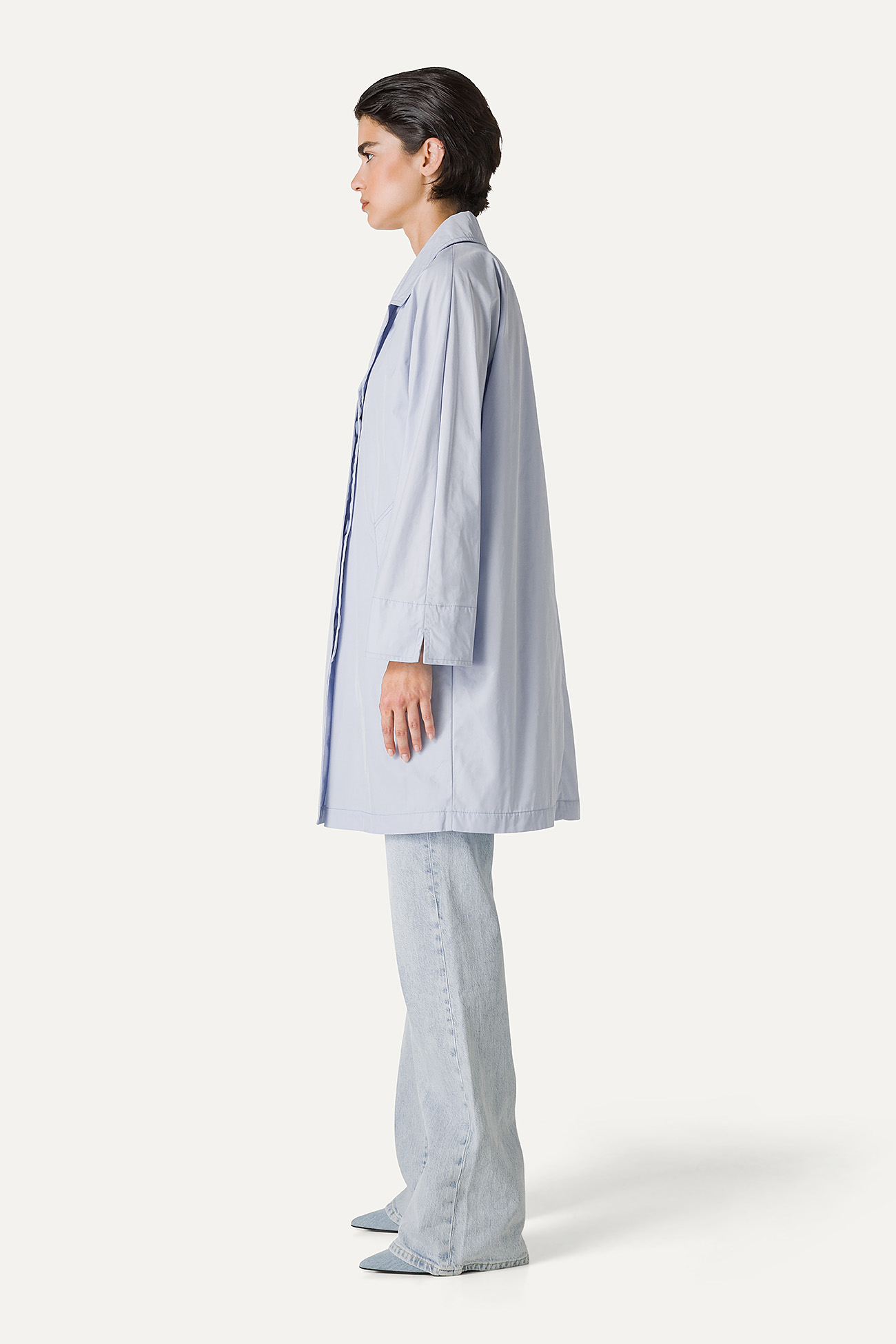 MEMORY NYLON TRENCH COAT 9138 - ICE - OOF WEAR