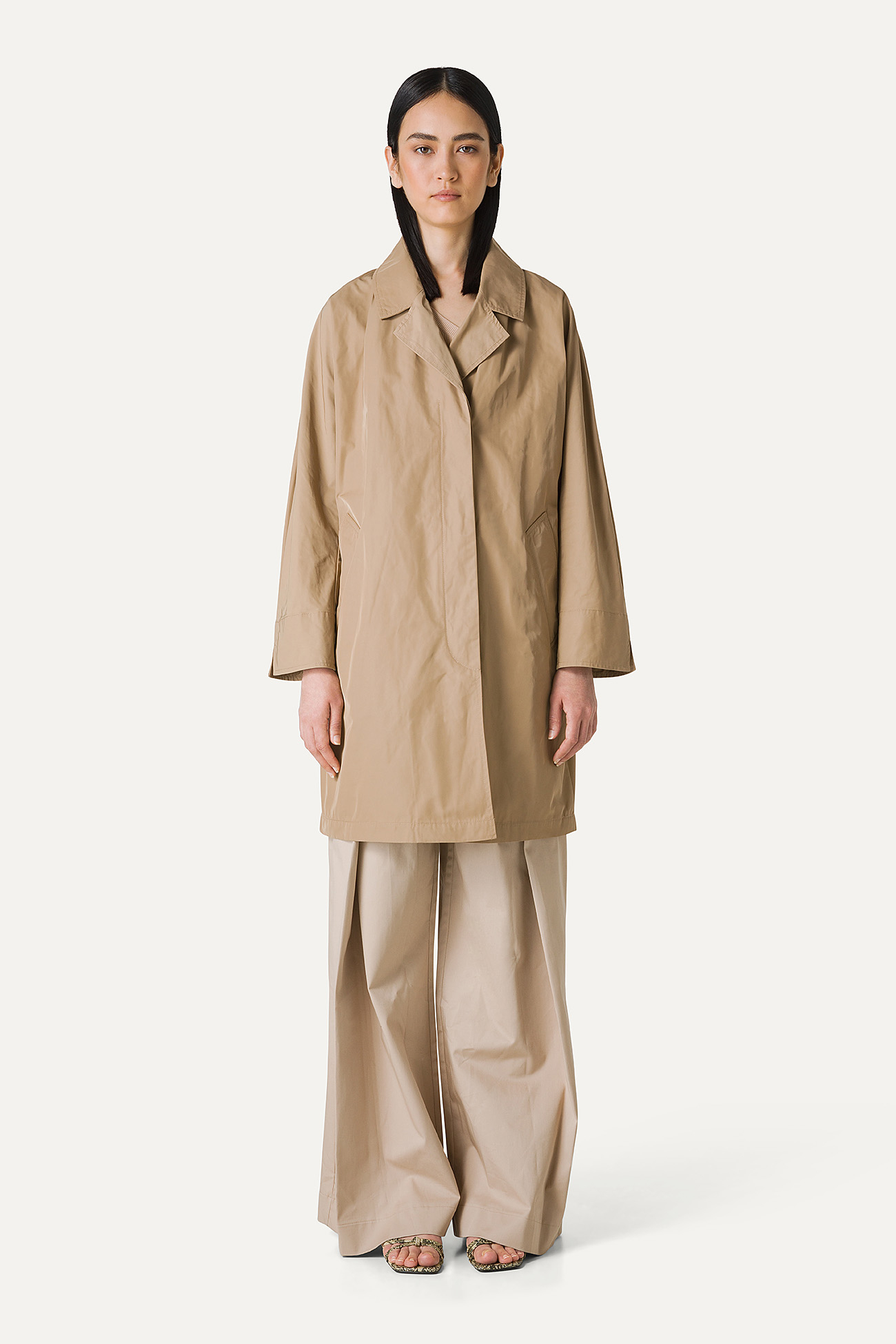 TRENCH IN NYLON MEMORY 9138 - BEIGE - OOF WEAR