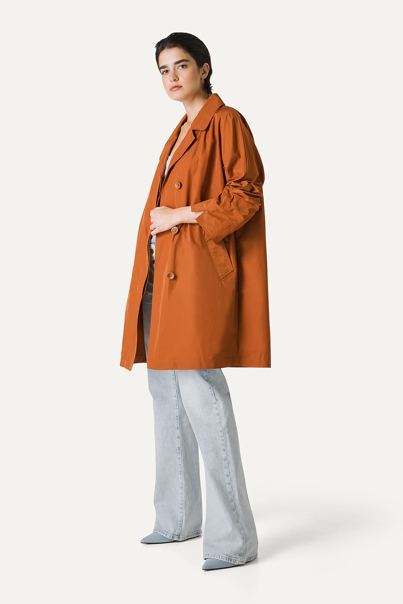 MEMORY NYLON TRENCH COAT 9138 - PAPRIKA - OOF WEAR