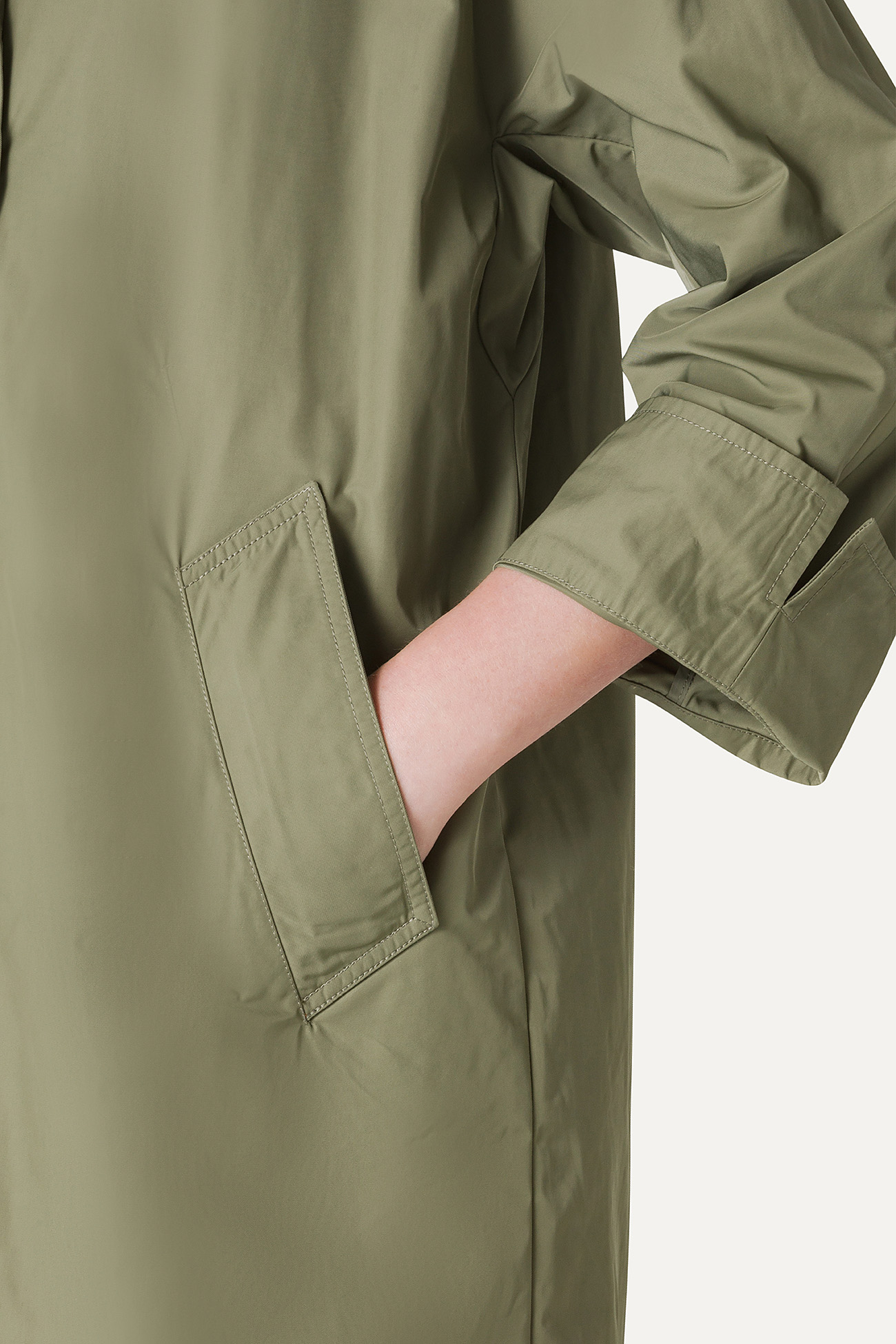 MEMORY NYLON TRENCH COAT 9138 - CAMOUFLAGE GREEN - OOF WEAR