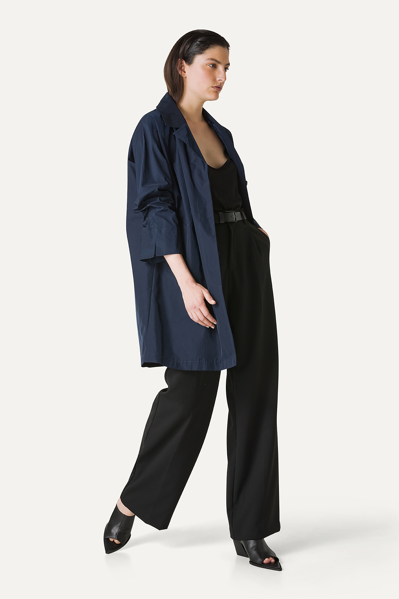 MEMORY NYLON TRENCH COAT 9138 - MIDNIGHT BLUE - OOF WEAR