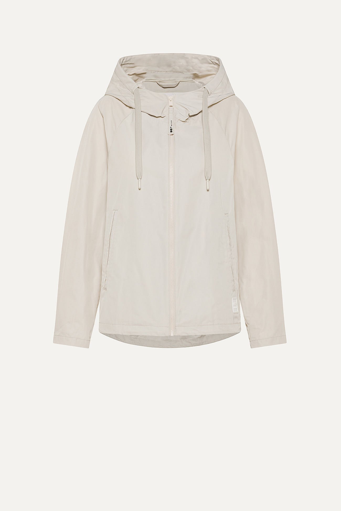 SHORT JACKET IN MEMORY NYLON WITH GATHERED BACK 9139 - CREAM - OOF WEAR