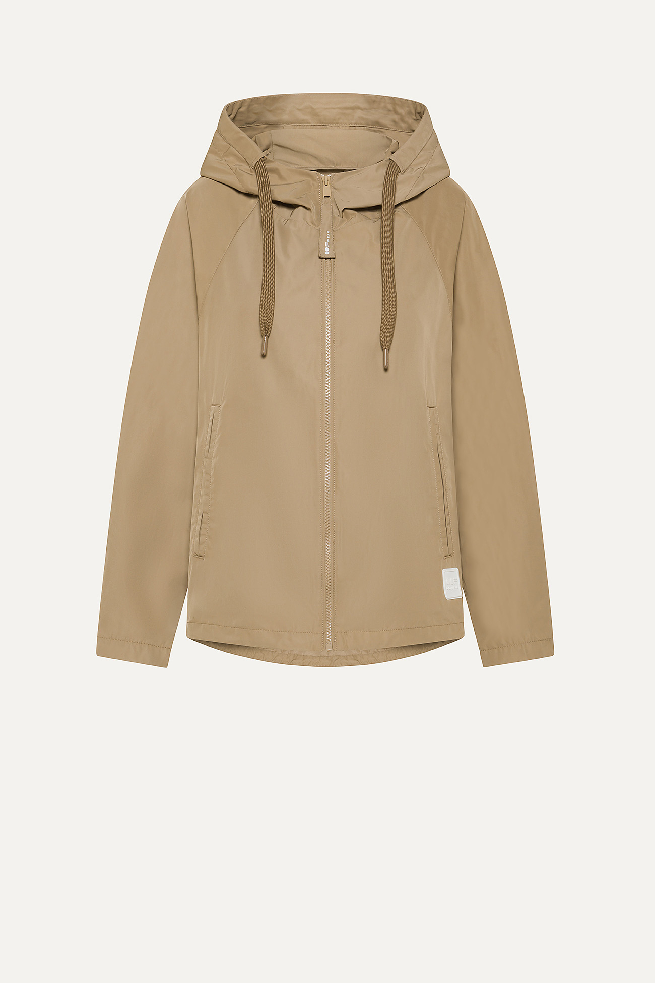 SHORT JACKET IN MEMORY NYLON WITH GATHERED BACK 9139 - BEIGE - OOF WEAR