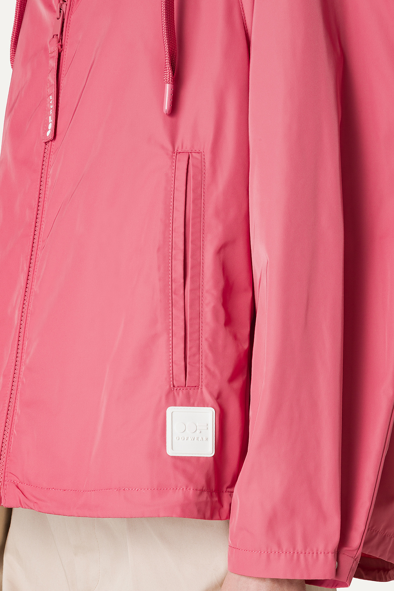 SHORT JACKET IN MEMORY NYLON WITH GATHERED BACK 9139 - OLD ROSE - OOF WEAR