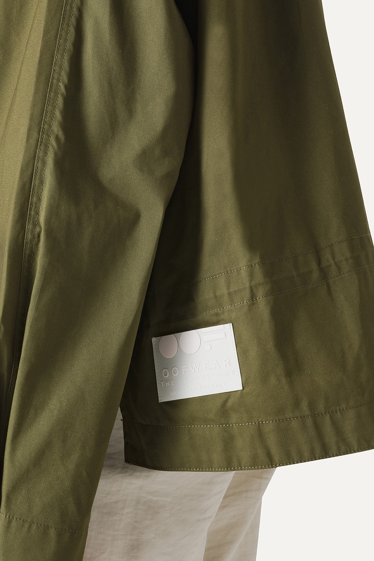 SHORT TRENCH COAT IN LIGHT COTTON GABARDINE 9202 - FOREST - OOF WEAR