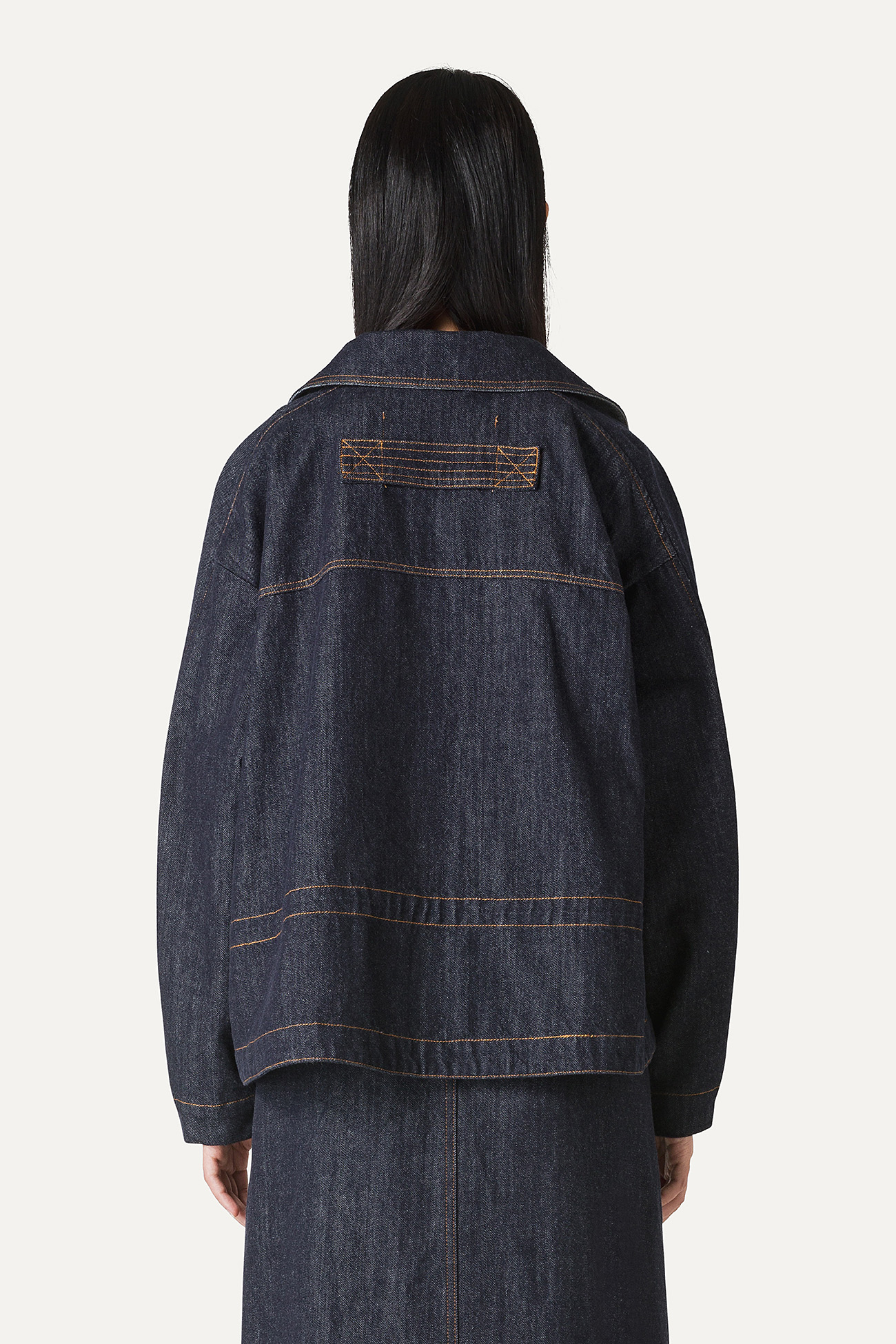 TRENCH CORTO IN DENIM LAVATO 9202 - BLU SCURO - OOF WEAR