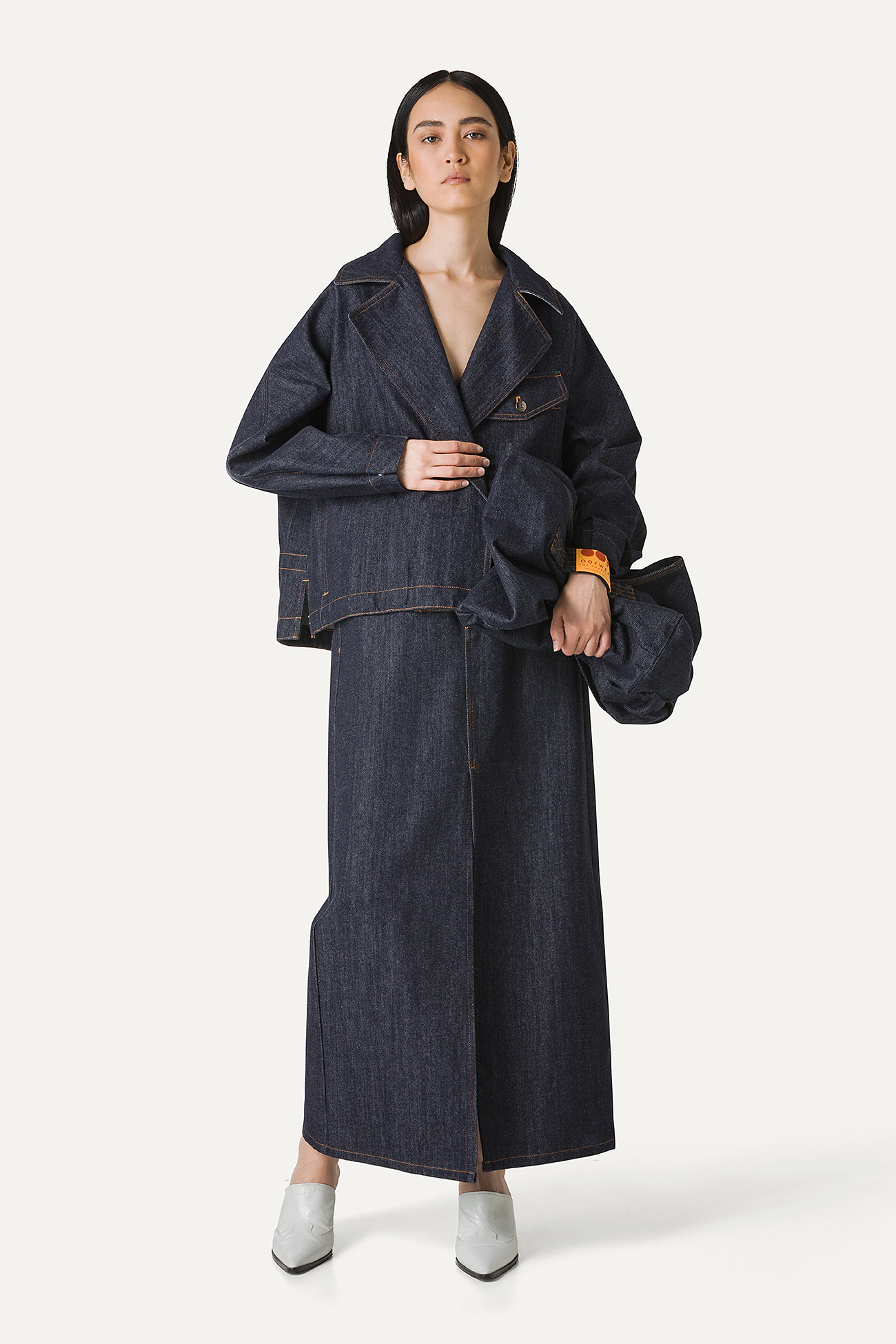 TRENCH CORTO IN DENIM LAVATO 9202 - BLU SCURO - OOF WEAR