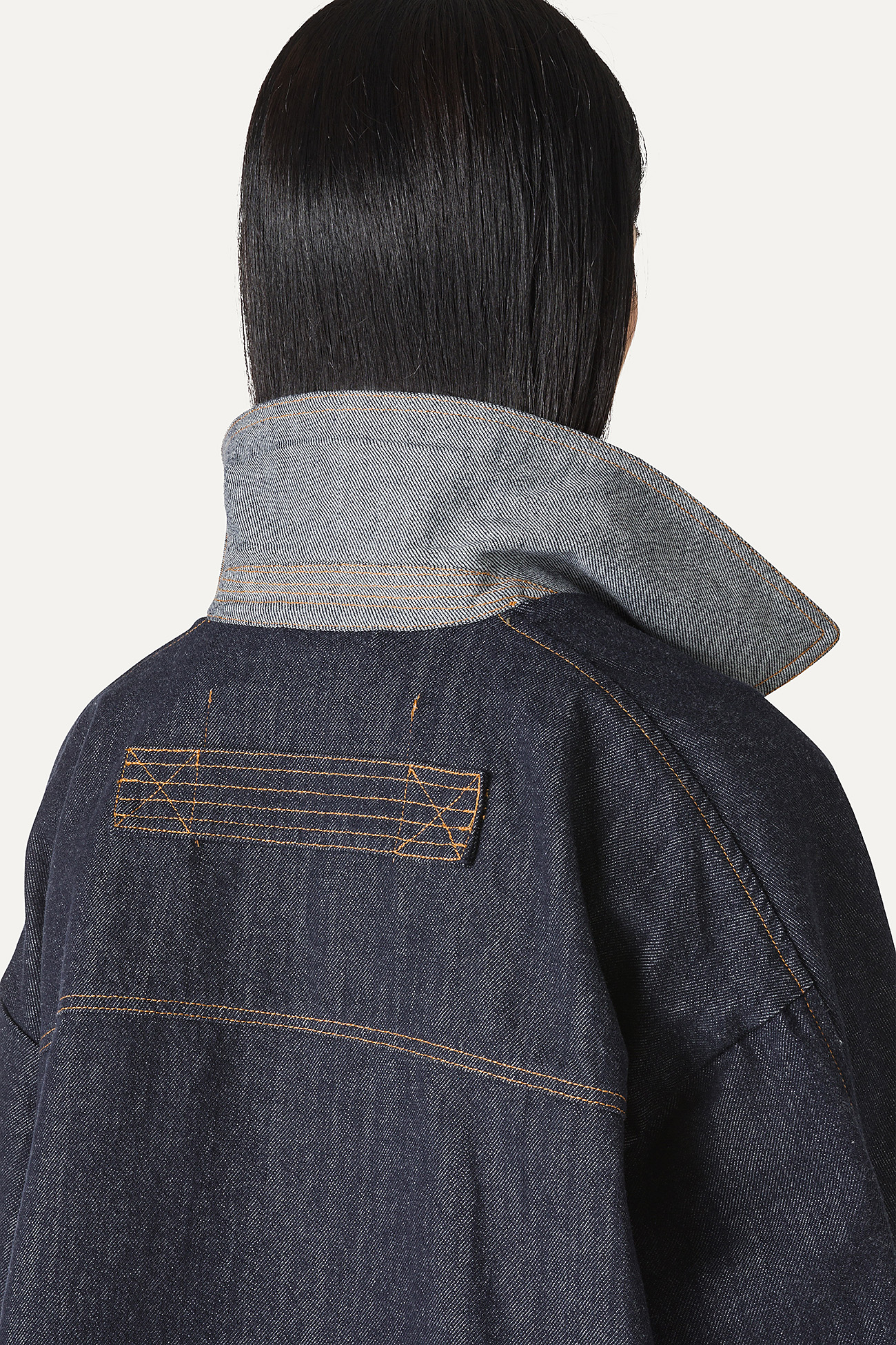 TRENCH CORTO IN DENIM LAVATO 9202 - BLU SCURO - OOF WEAR