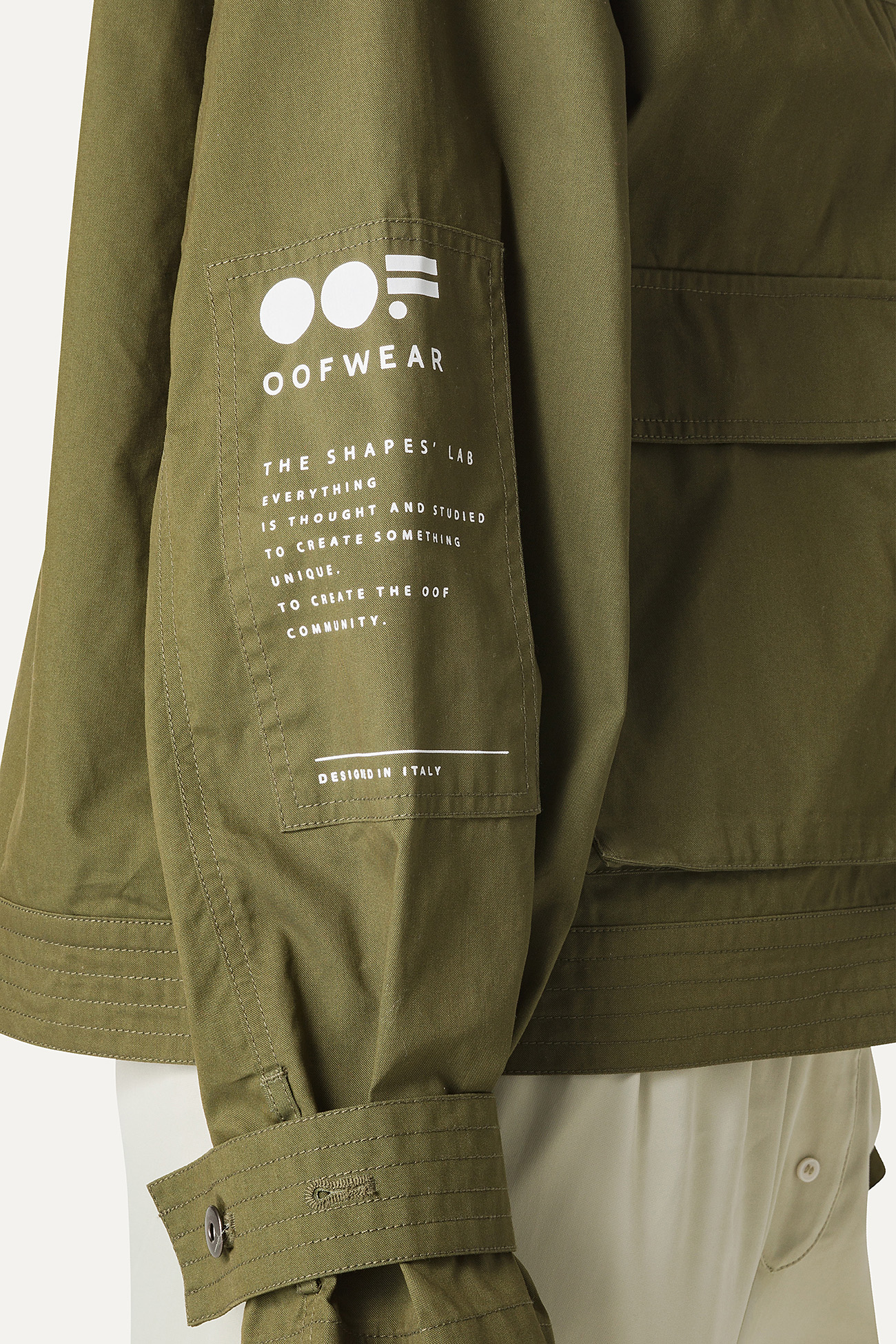 SHORT JACKET IN LIGHT COTTON GABARDINE 9205 - FOREST GREEN - OOF WEAR