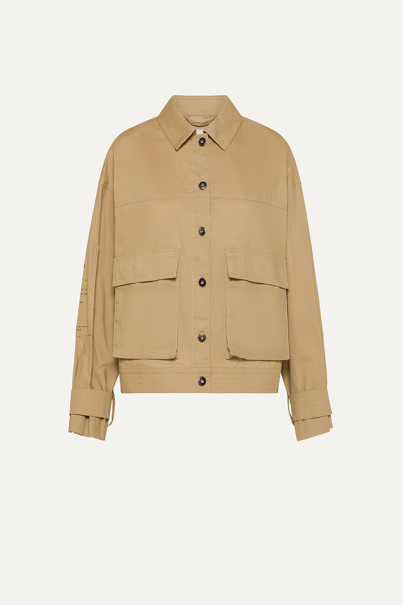 SHORT JACKET IN LIGHT COTTON GABARDINE 9205 - NATURAL - OOF WEAR
