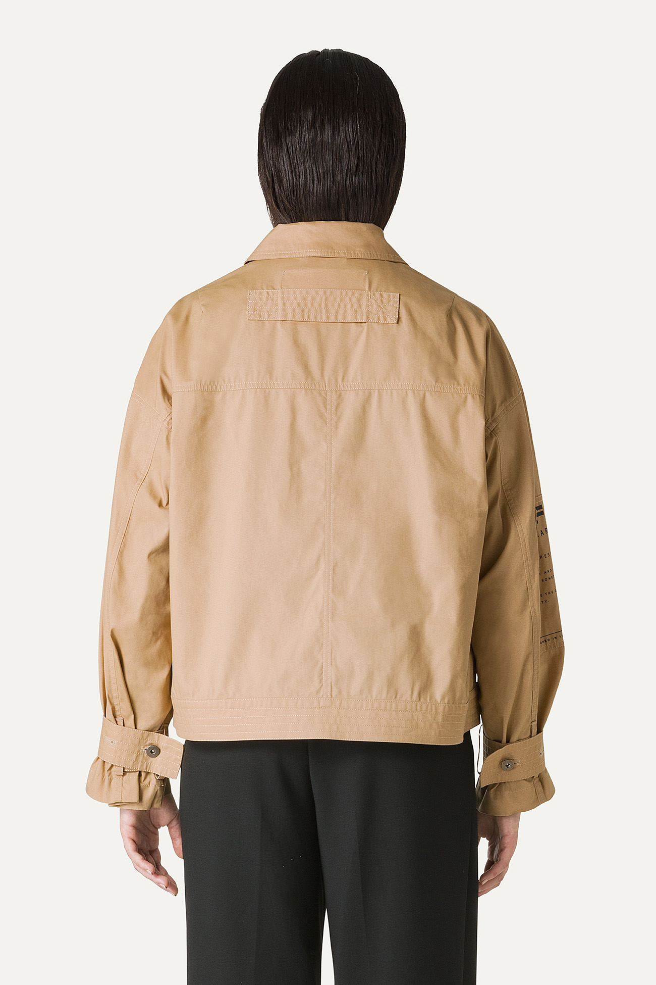 SHORT JACKET IN LIGHT COTTON GABARDINE 9205 - NATURAL - OOF WEAR