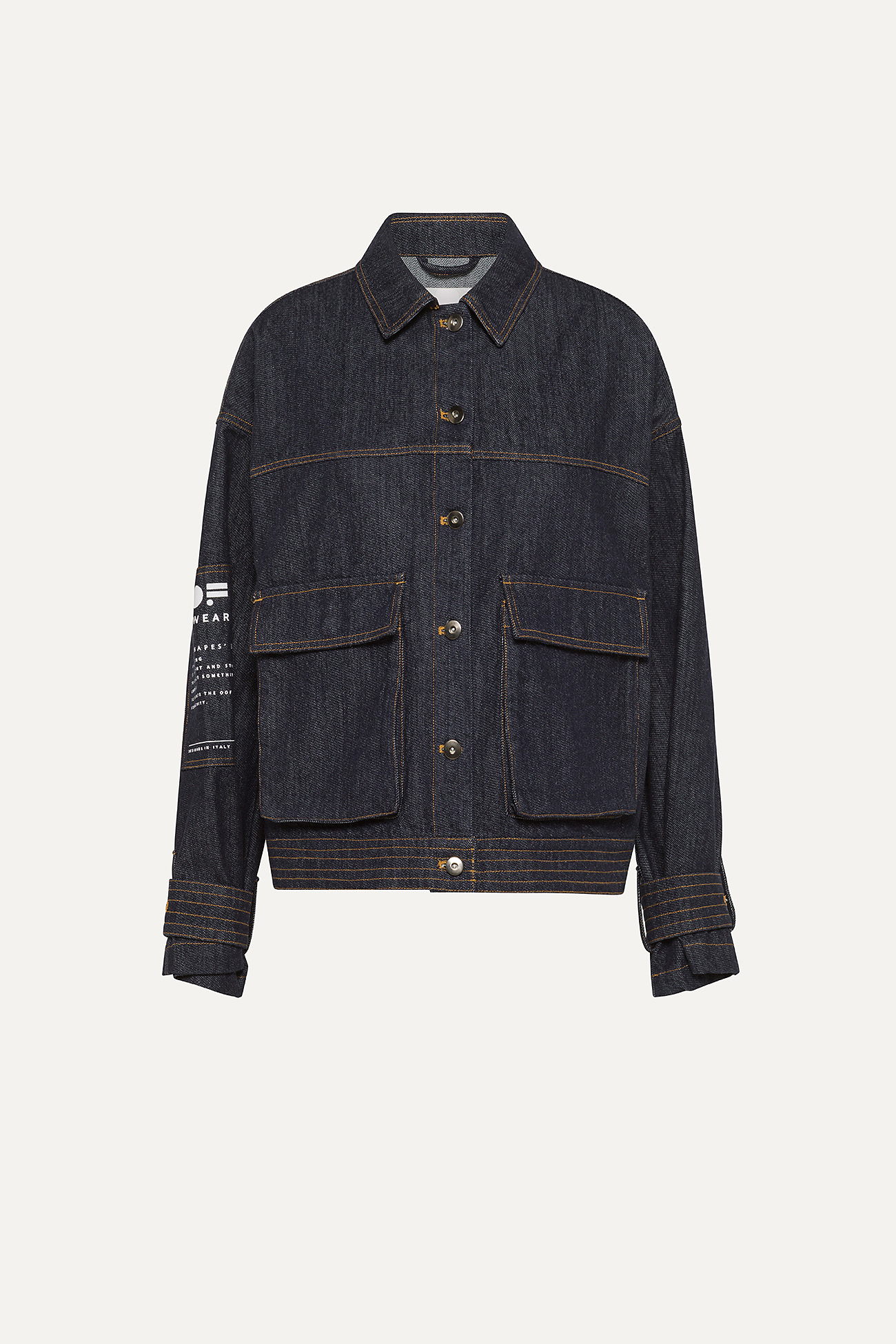 SHORT WASHED DENIM JACKET 9205 - DARK BLUE - OOF WEAR