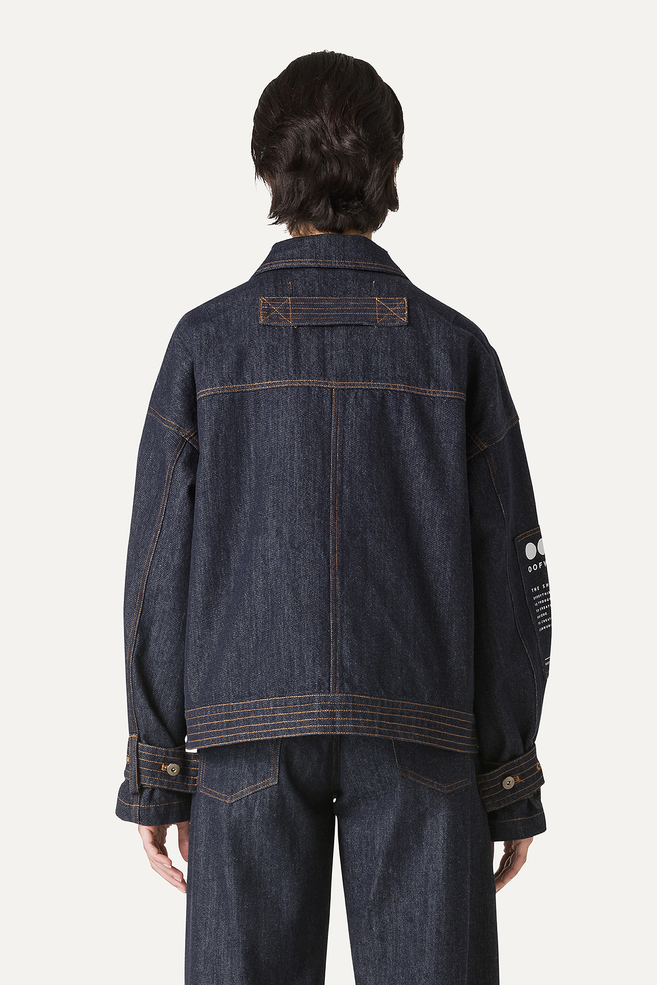 SHORT WASHED DENIM JACKET 9205 - DARK BLUE - OOF WEAR