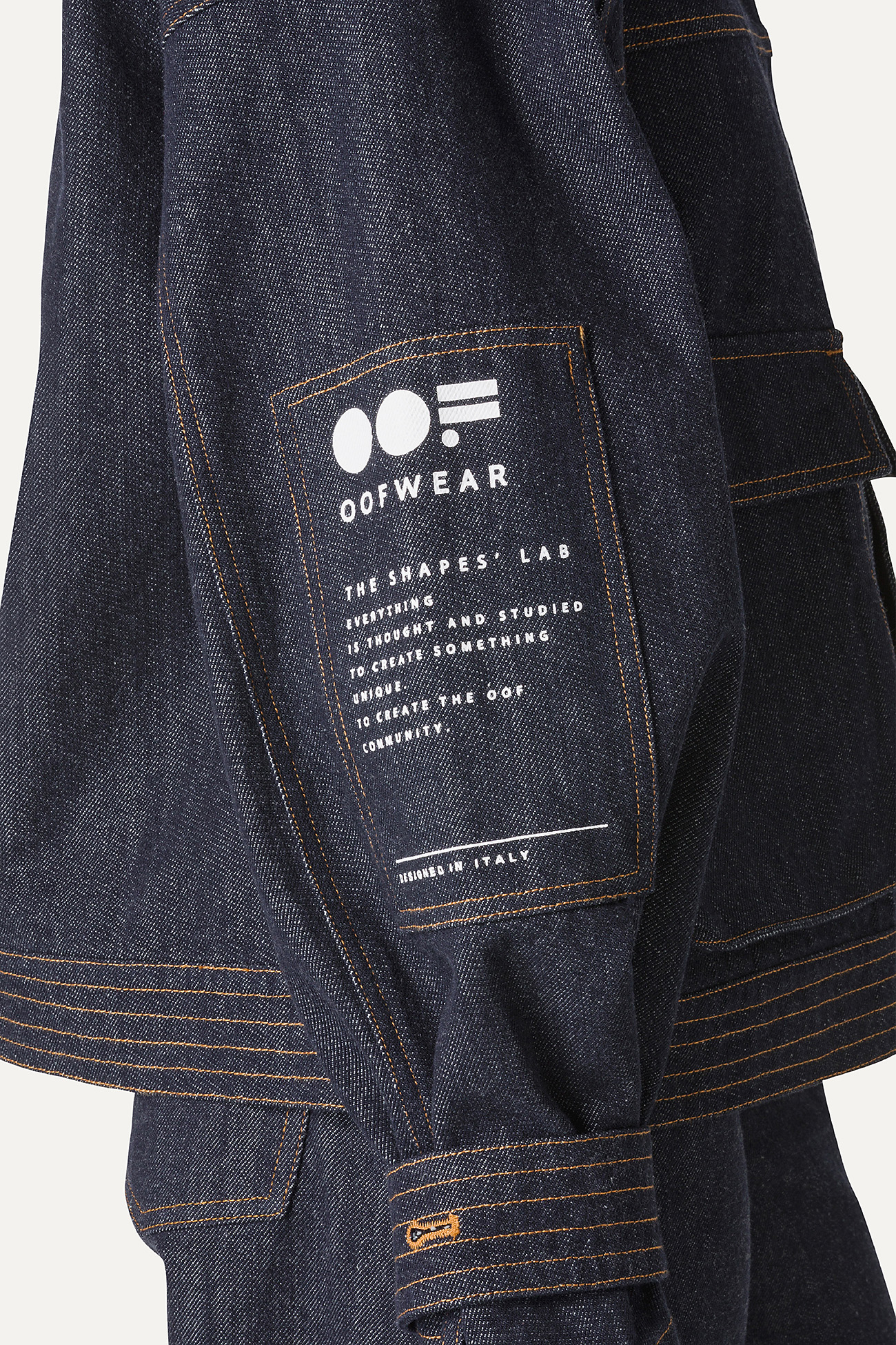 SHORT WASHED DENIM JACKET 9205 - DARK BLUE - OOF WEAR
