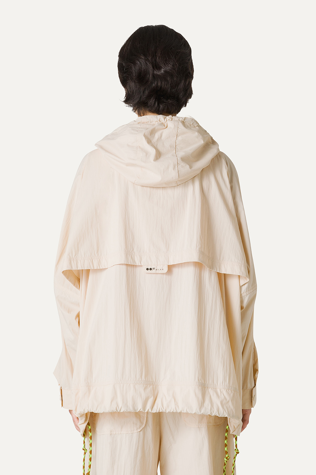 OVERSIZE HOODED NYLON JACKET 9206 - CREAM - OOF WEAR