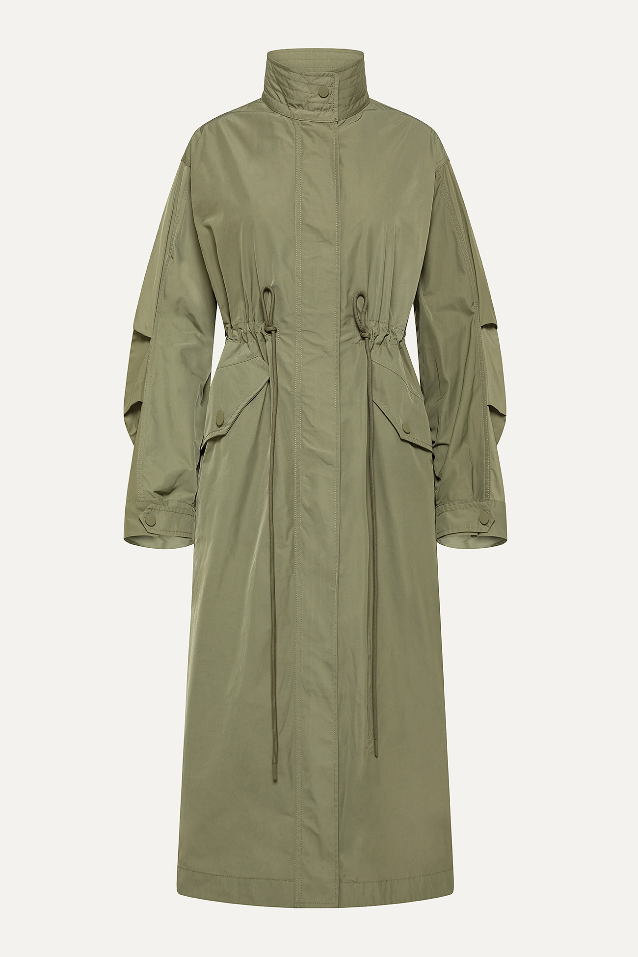 LONG OVERSIZE PARKA IN MEMORY NYLON 9211 - CAMOUFLAGE GREEN - OOF WEAR