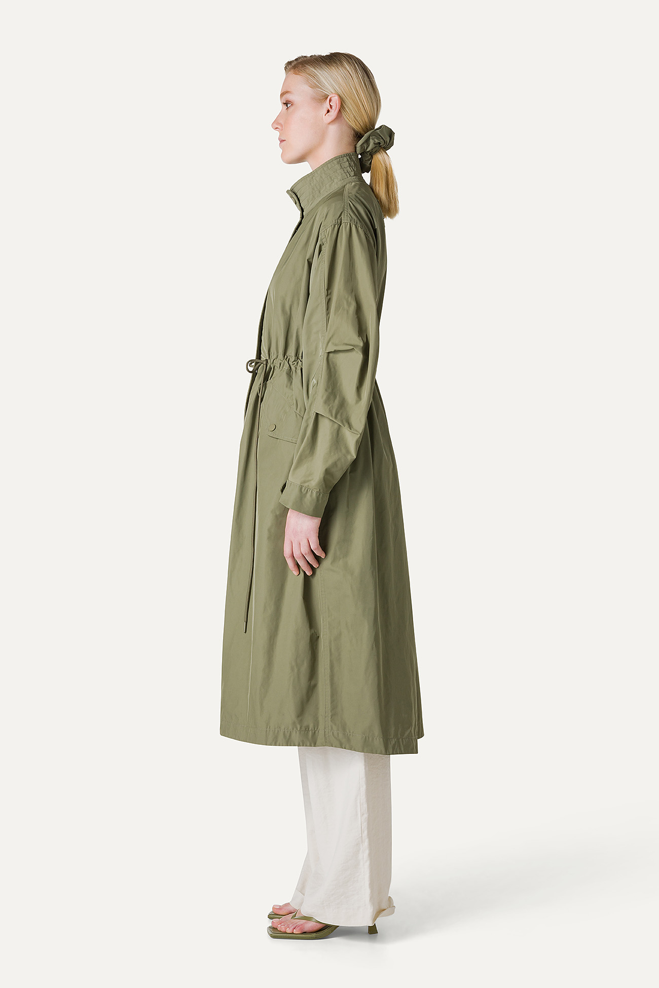 LONG OVERSIZE PARKA IN MEMORY NYLON 9211 - CAMOUFLAGE GREEN - OOF WEAR