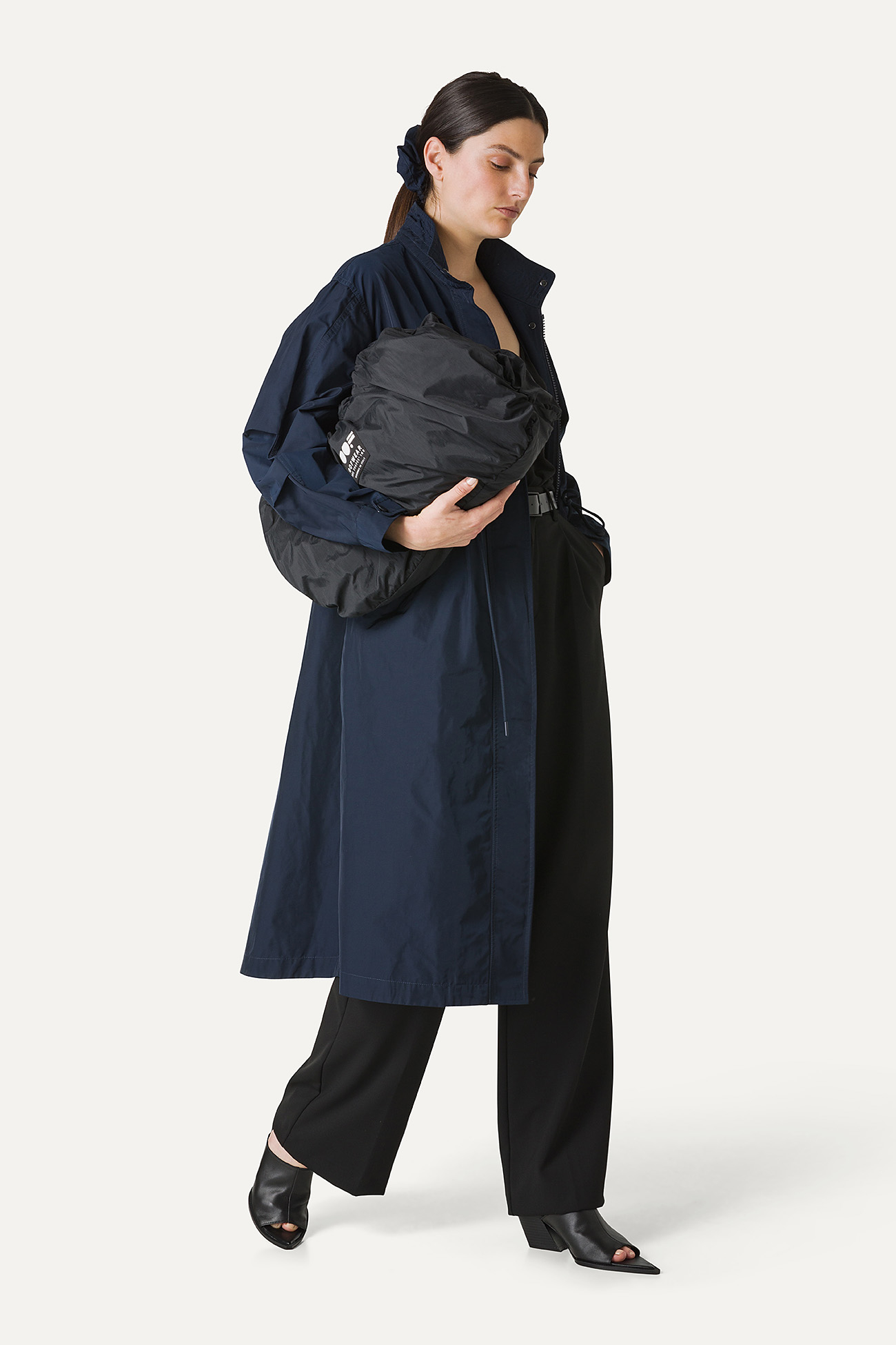 PARKA LUNGO OVER IN NYLON MEMORY 9211 - BLU NOTTE - OOF WEAR