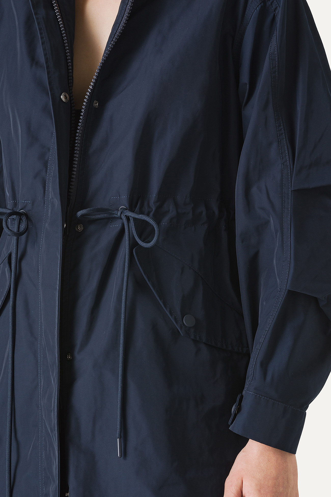 PARKA LUNGO OVER IN NYLON MEMORY 9211 - BLU NOTTE - OOF WEAR