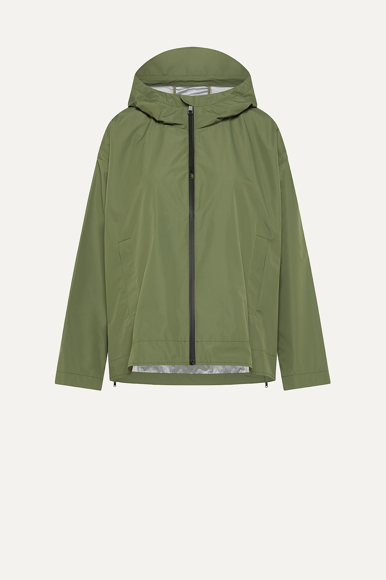 GIACCA CORTA IN NYLON CON INTERNO ARGENTO 9214 - VERDE OLIVA - OOF WEAR