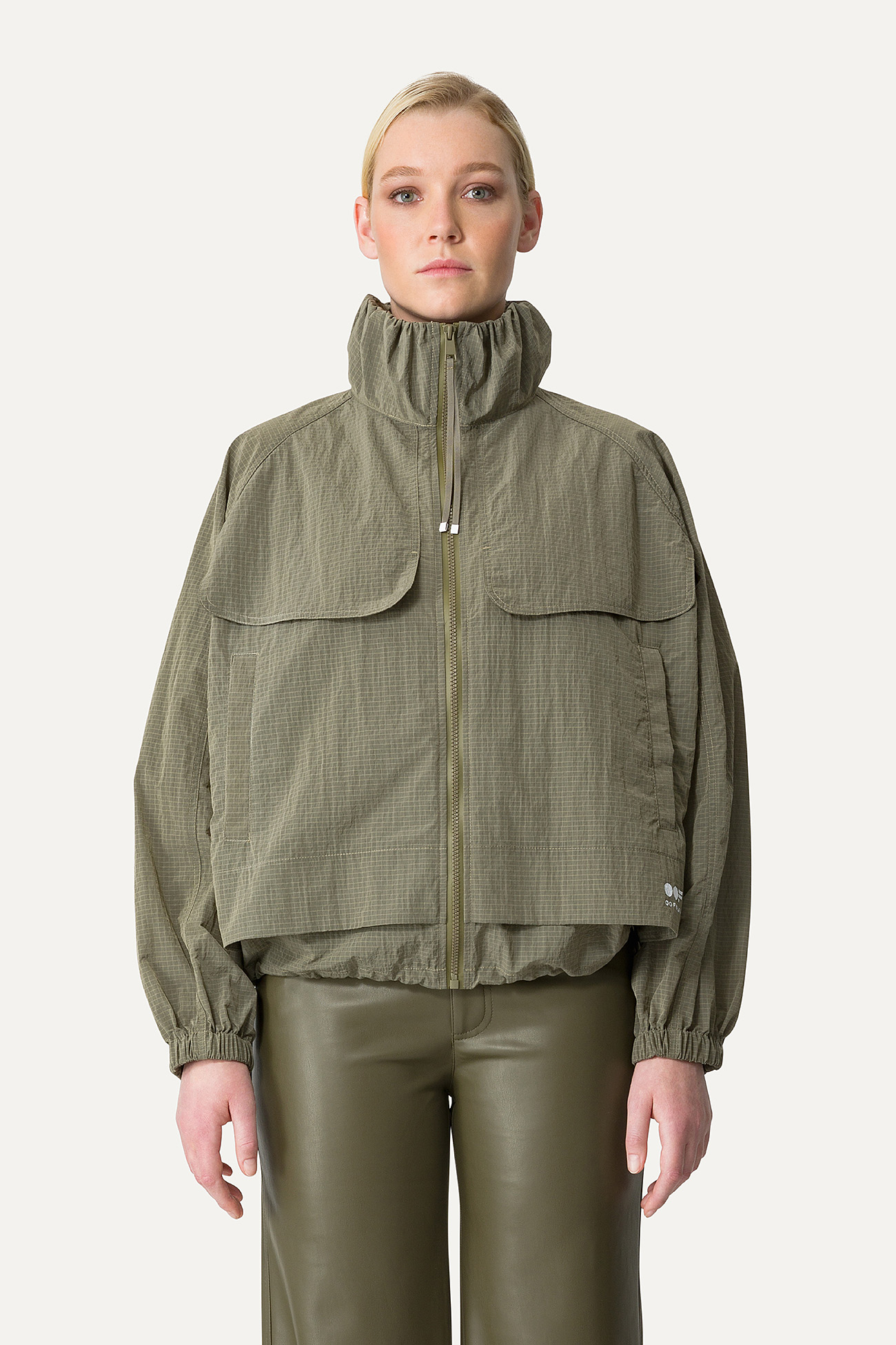 SHORT JACKET IN RIPSTOP NYLON 9217 - ARMY GREEN - OOF WEAR