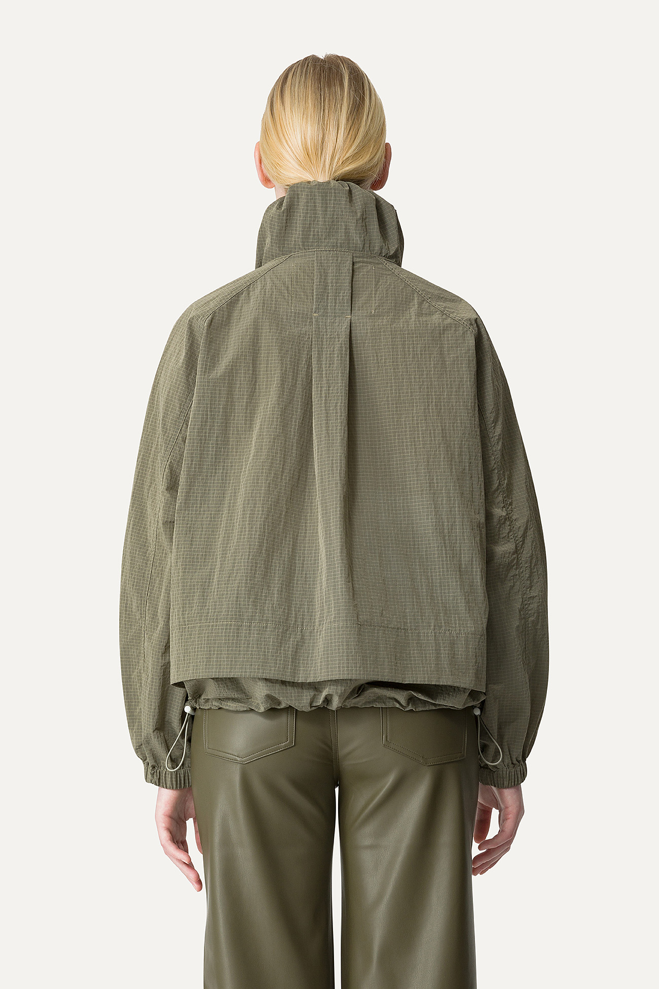 SHORT JACKET IN RIPSTOP NYLON 9217 - ARMY GREEN - OOF WEAR
