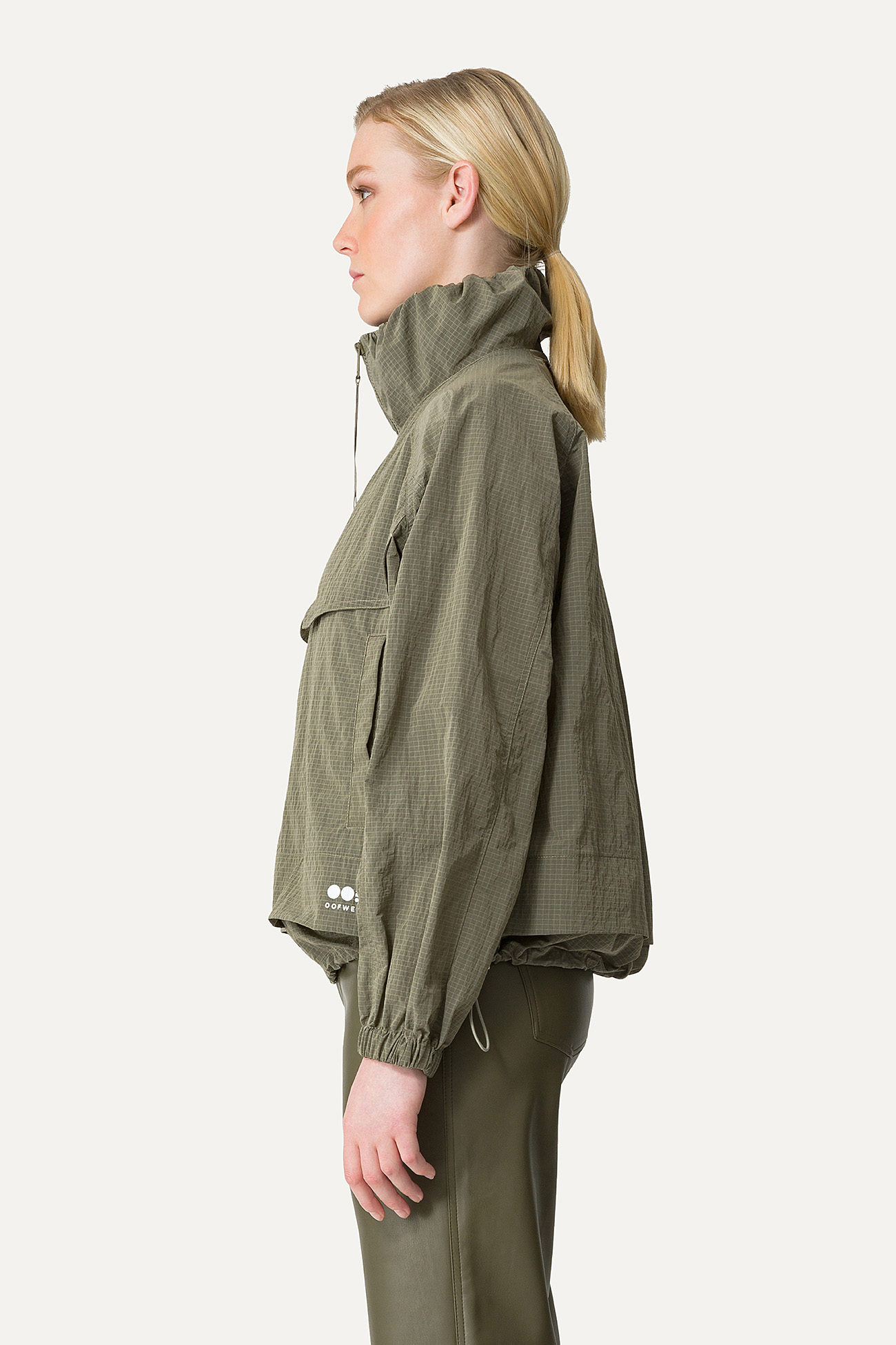 SHORT JACKET IN RIPSTOP NYLON 9217 - ARMY GREEN - OOF WEAR