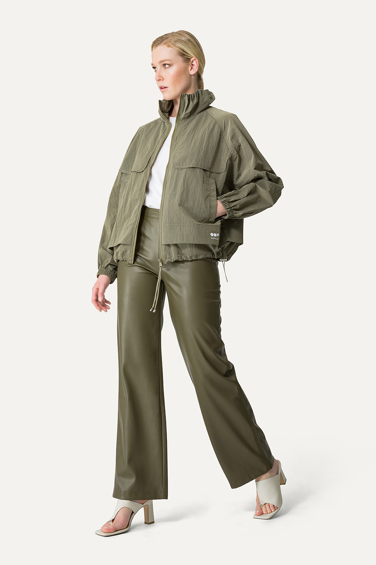SHORT JACKET IN RIPSTOP NYLON 9217 - ARMY GREEN - OOF WEAR