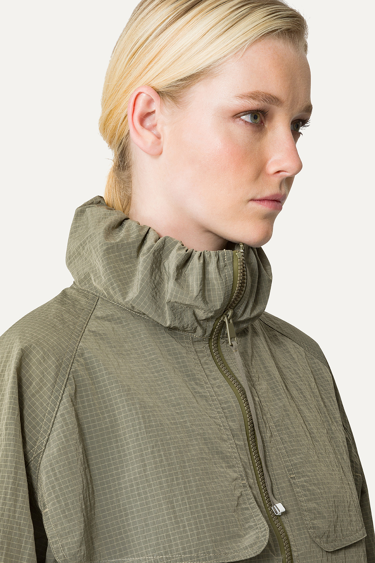 SHORT JACKET IN RIPSTOP NYLON 9217 - ARMY GREEN - OOF WEAR