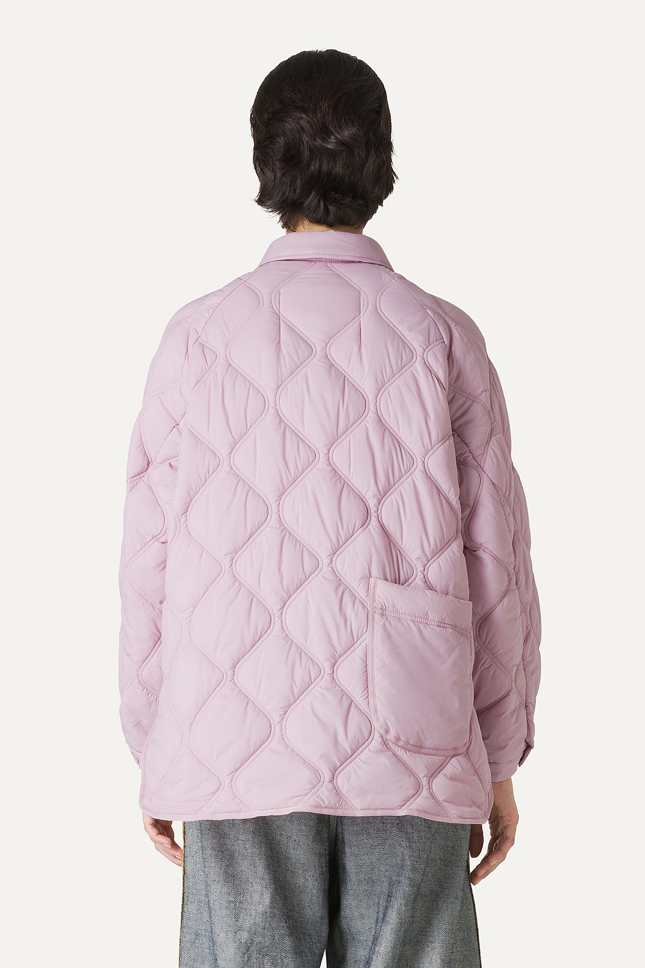 OVERSIZE JACKET IN QUILTED LIGHT NYLON 9222 - PINK - OOF WEAR