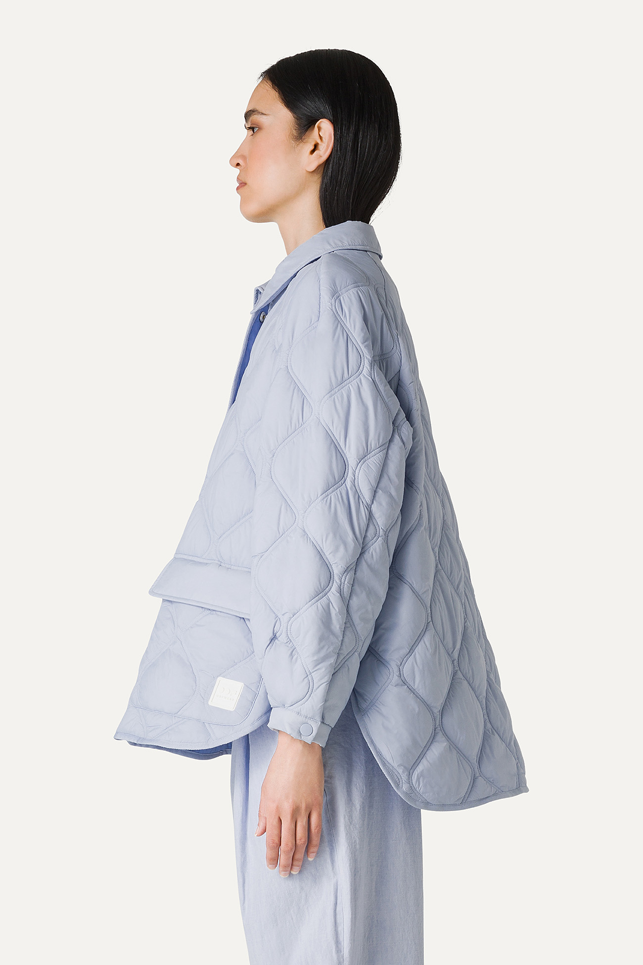 OVERSIZE JACKET IN QUILTED LIGHT NYLON 9222 - SKY BLUE - OOF WEAR