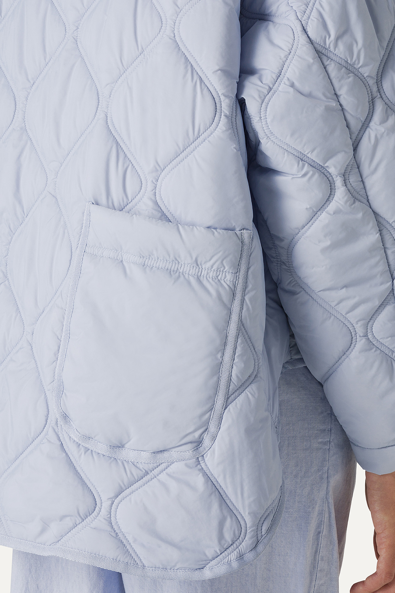 OVERSIZE JACKET IN QUILTED LIGHT NYLON 9222 - SKY BLUE - OOF WEAR