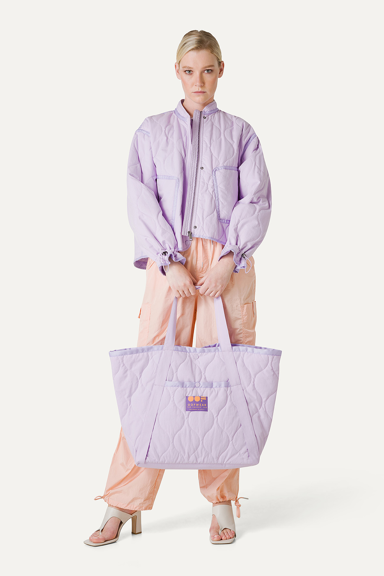 FLARED SHORT JACKET IN QUILTED COTTON 9224 - LILAC - OOF WEAR