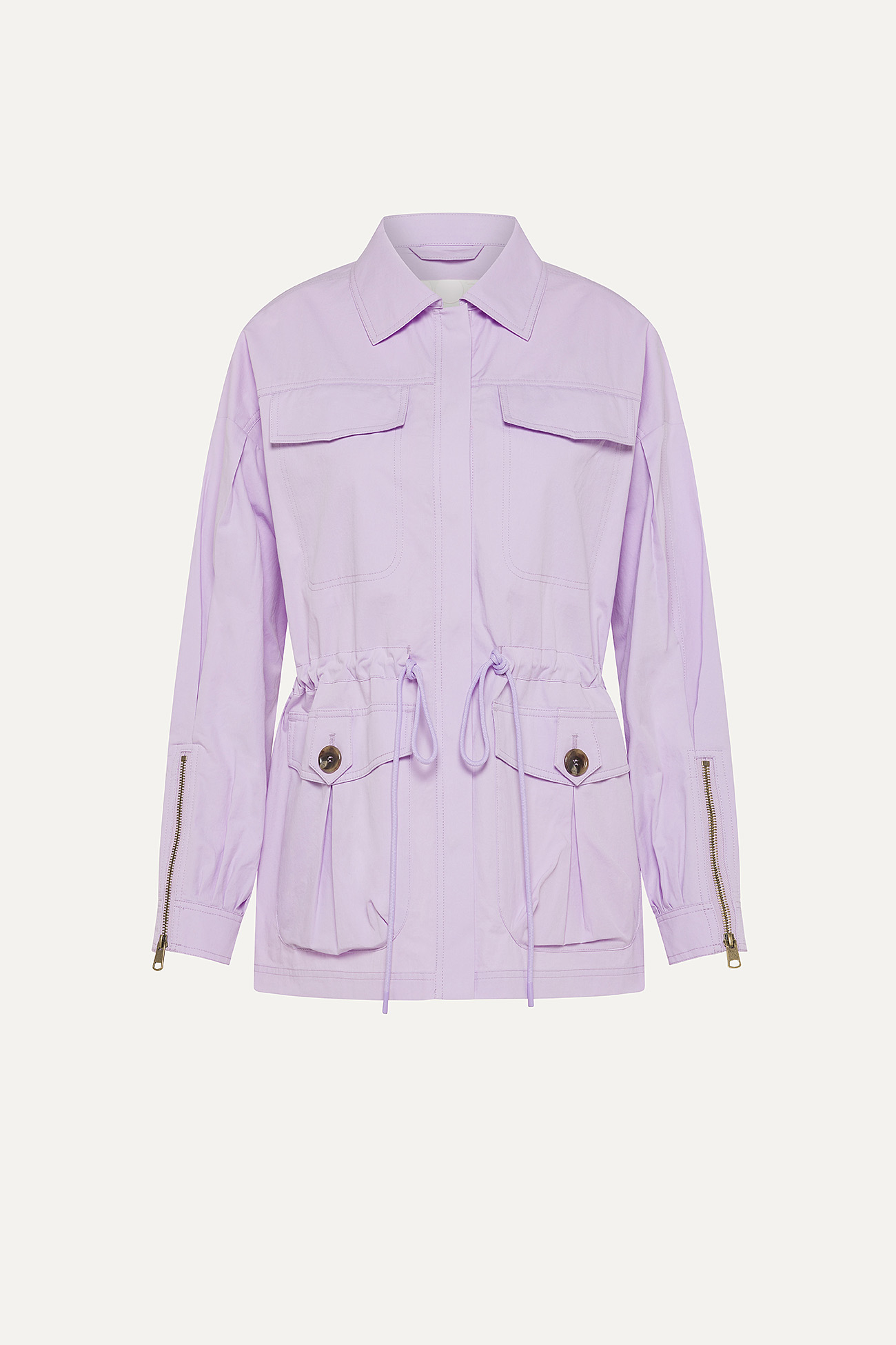 OVERSIZE LIGHT COTTON SAFARI JACKET 9228 - LILAC - OOF WEAR