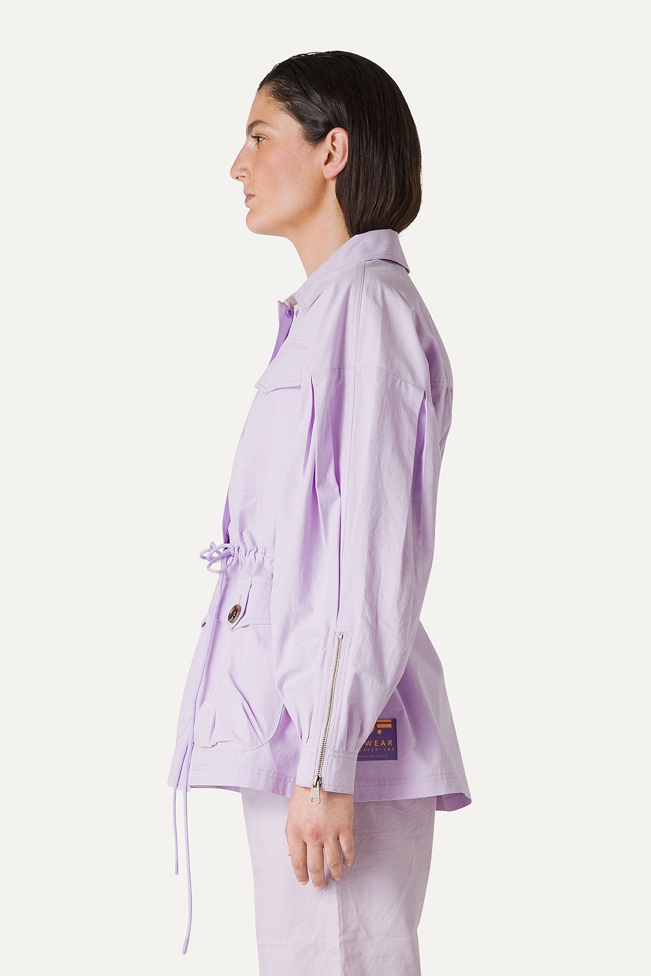 OVERSIZE LIGHT COTTON SAFARI JACKET 9228 - LILAC - OOF WEAR