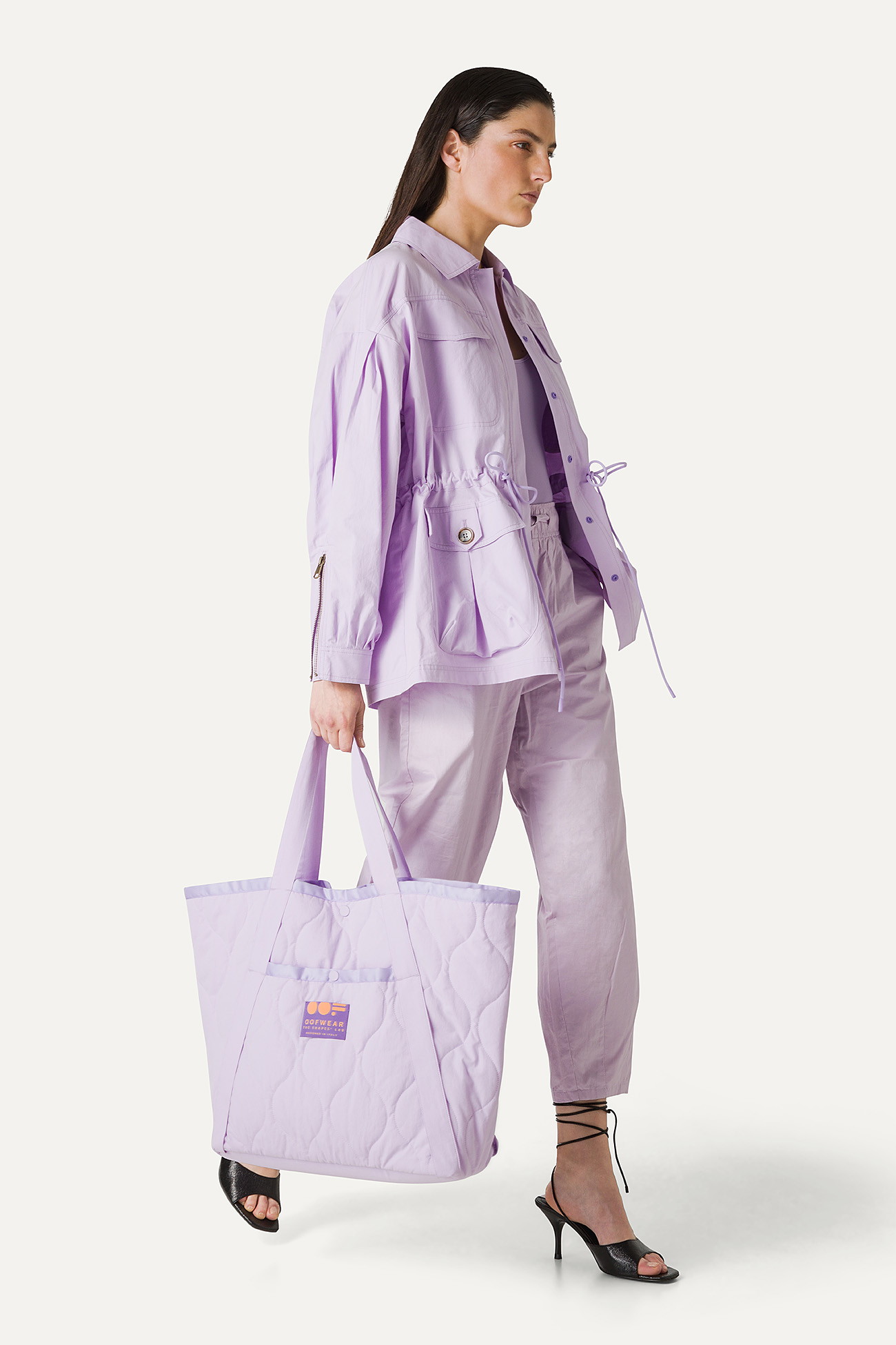 OVERSIZE LIGHT COTTON SAFARI JACKET 9228 - LILAC - OOF WEAR