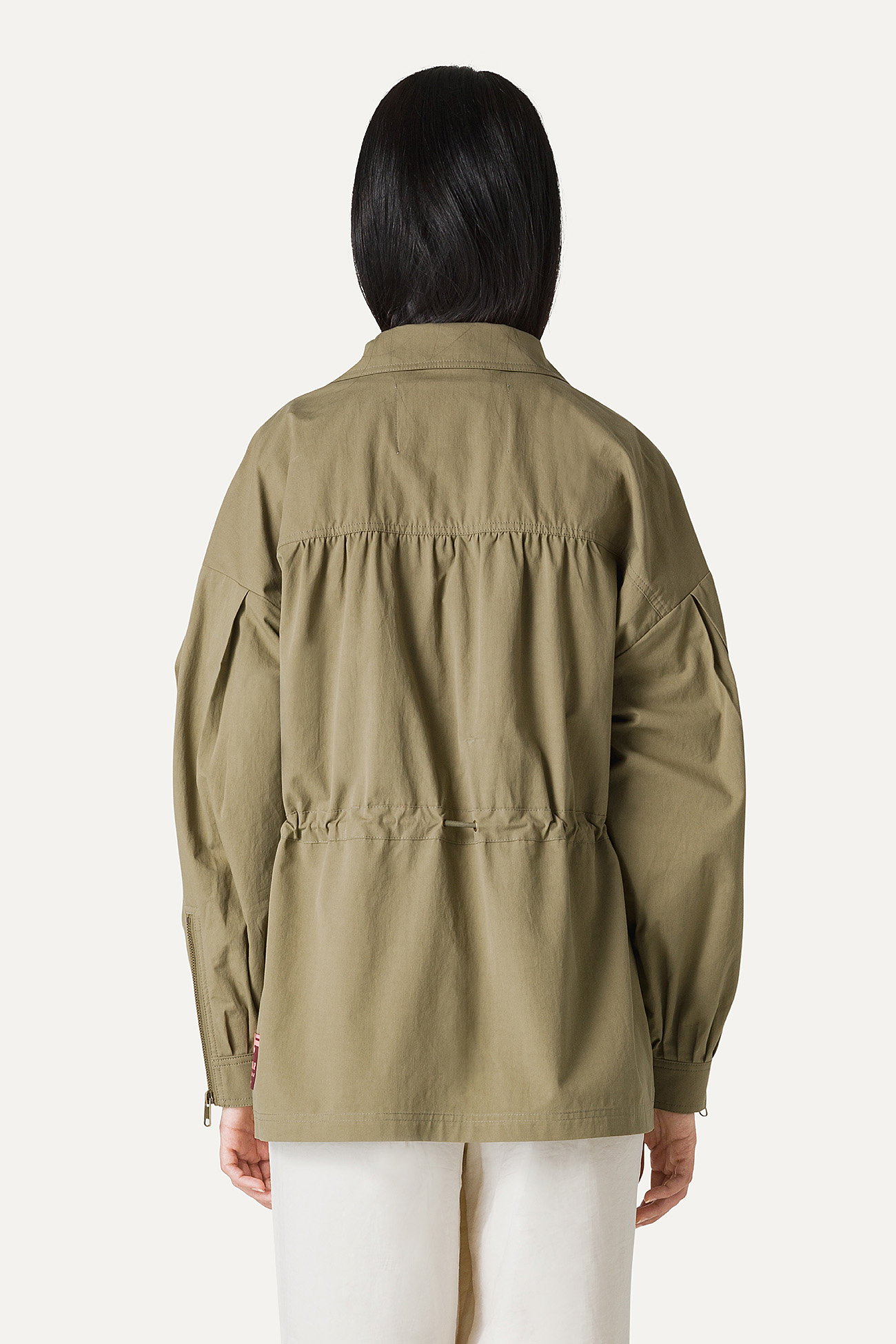 OVERSIZE LIGHT COTTON SAFARI JACKET 9228 - MOSS GREEN - OOF WEAR