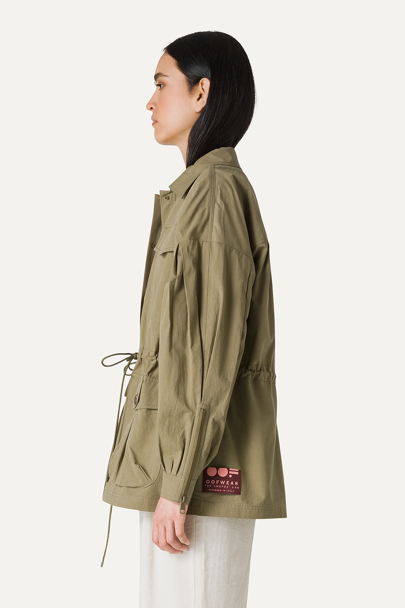 OVERSIZE LIGHT COTTON SAFARI JACKET 9228 - MOSS GREEN - OOF WEAR