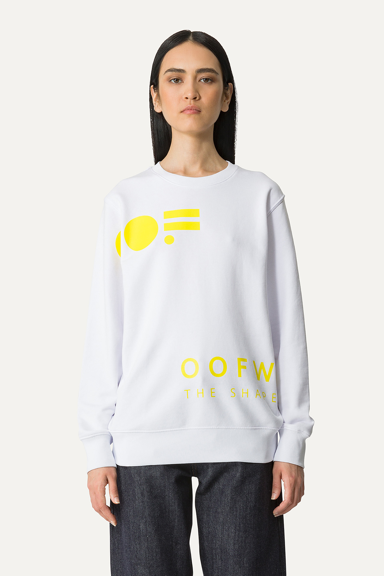 COTTON SWEATSHIRT WITH LOGO 4065 - WHITE - OOF WEAR