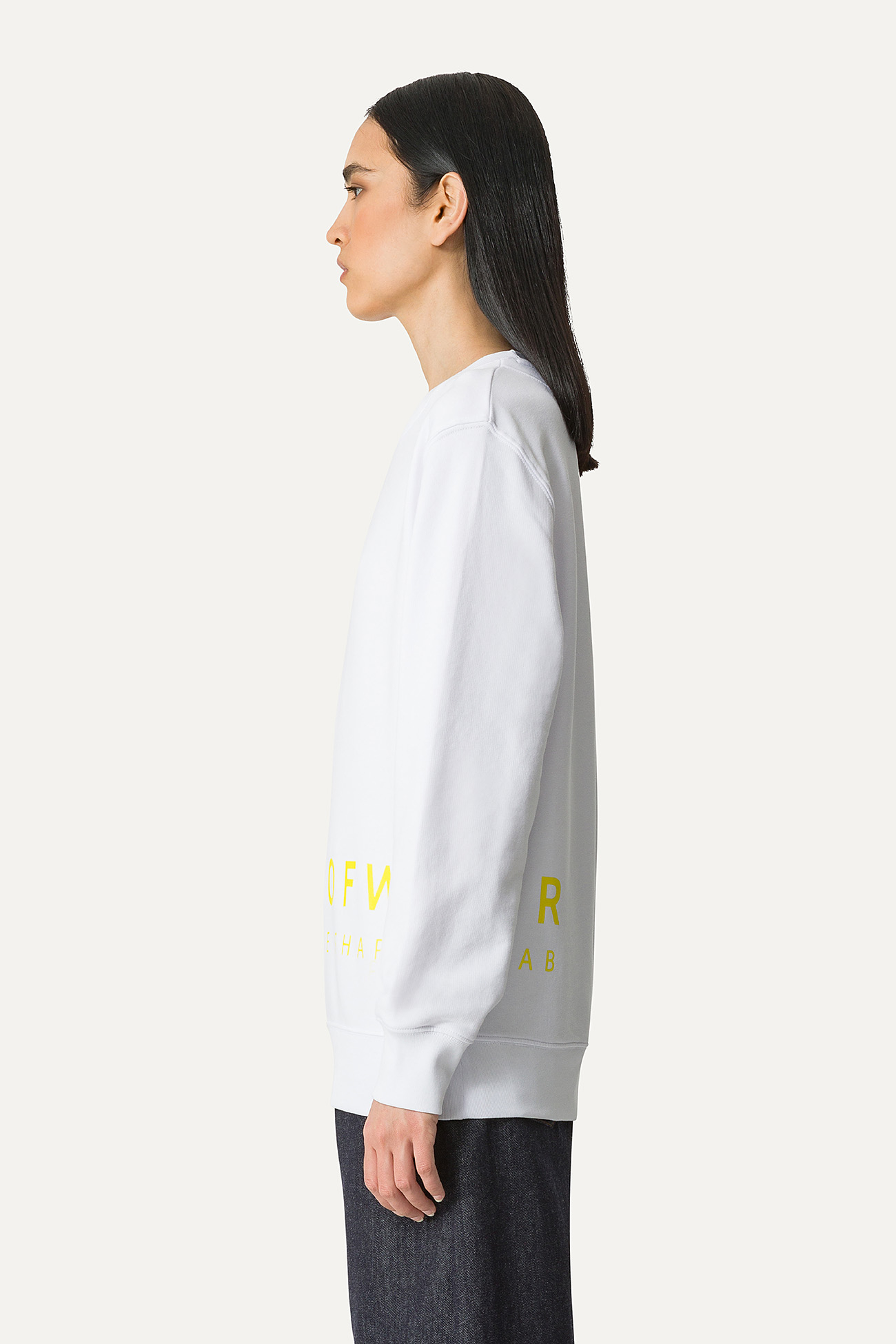 COTTON SWEATSHIRT WITH LOGO 4065 - WHITE - OOF WEAR