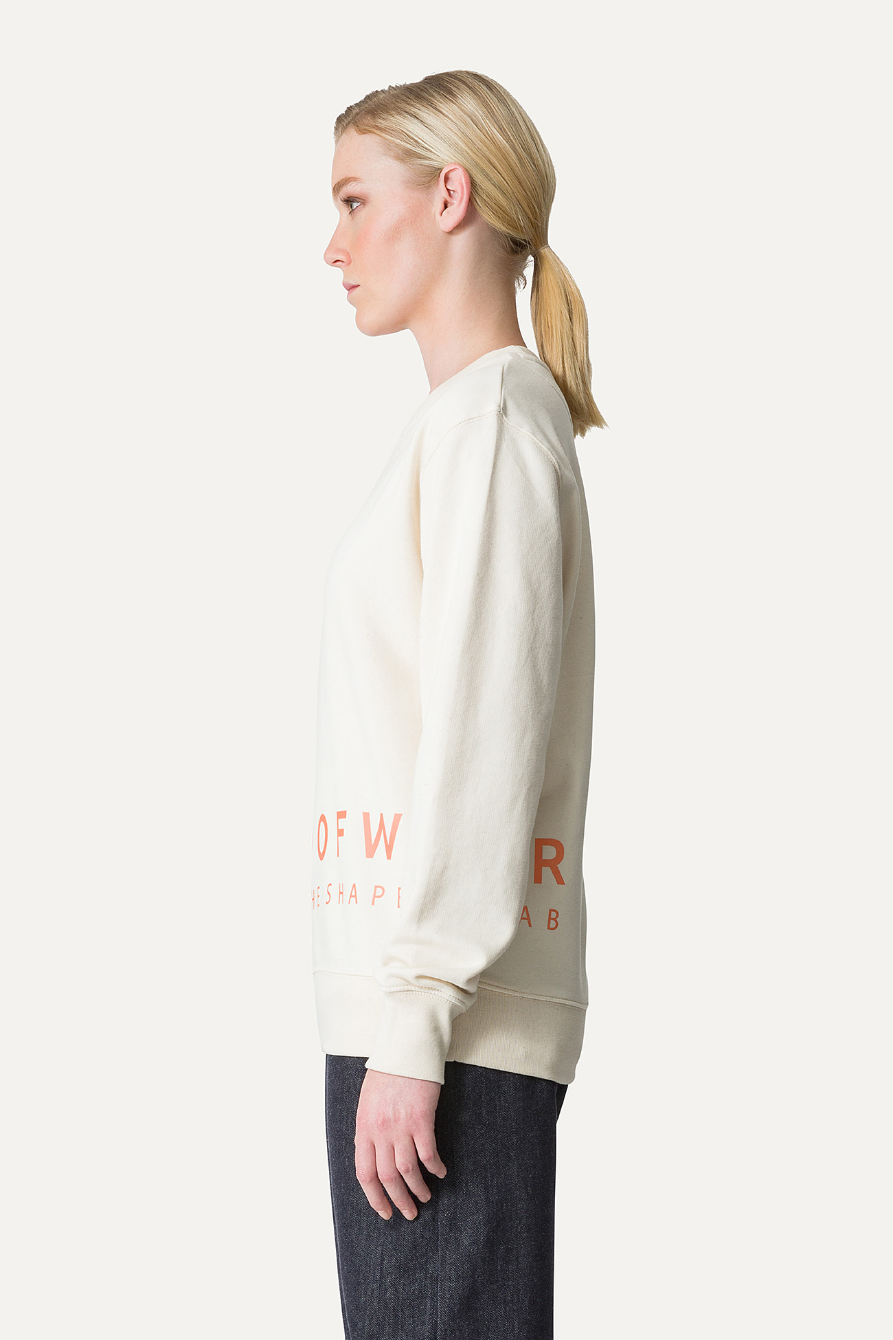COTTON SWEATSHIRT WITH LOGO 4065 - ECRU - OOF WEAR