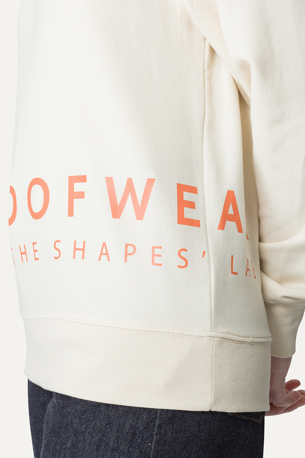COTTON SWEATSHIRT WITH LOGO 4065 - ECRU - OOF WEAR