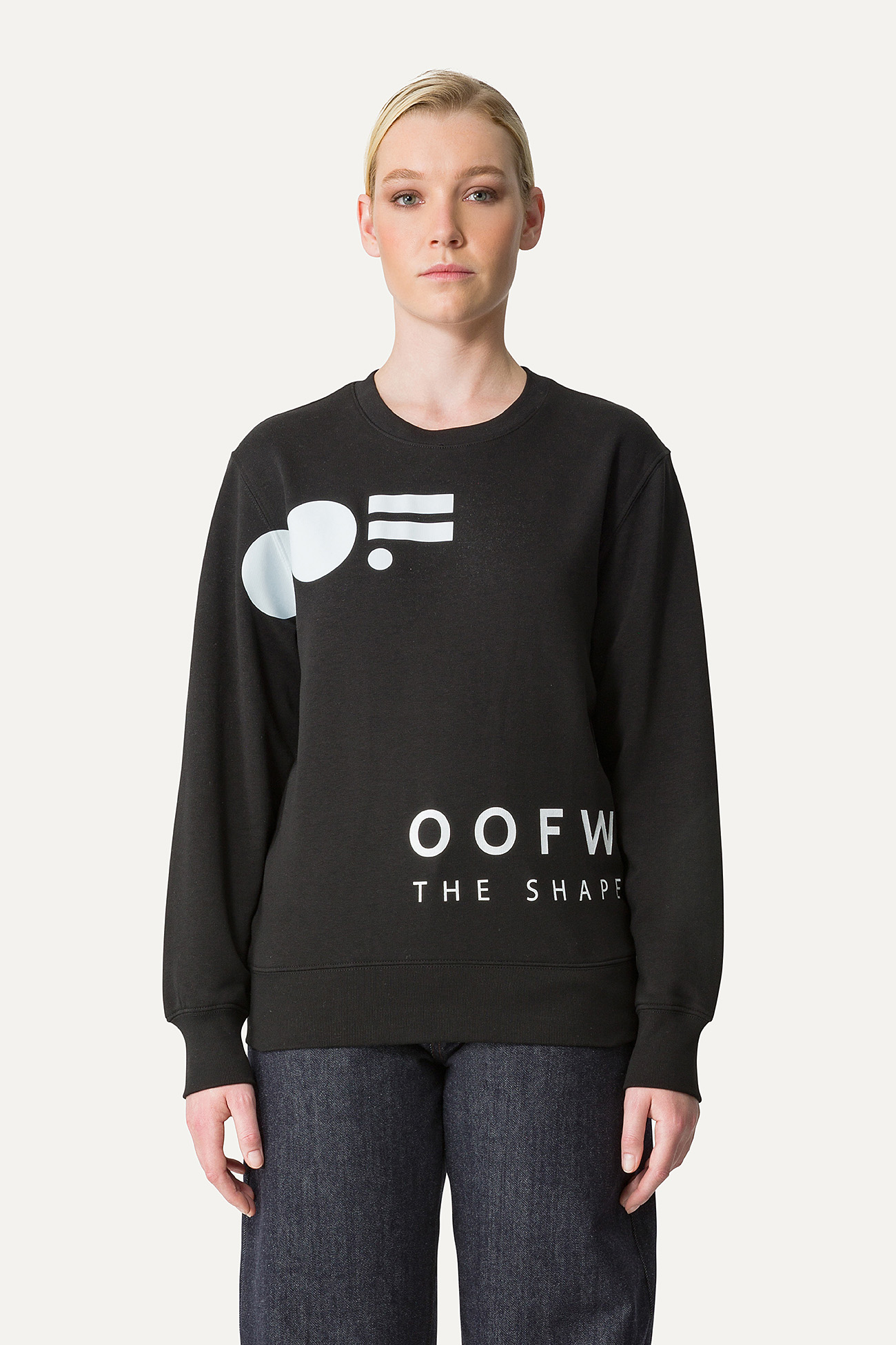 COTTON SWEATSHIRT WITH NYLON 4065 - BLACK - OOF WEAR