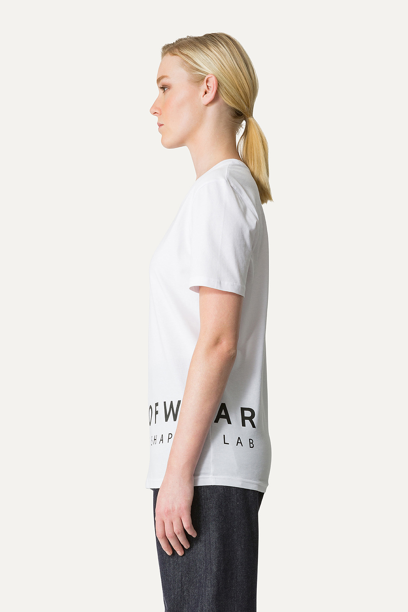 COTTON T-SHIRT WITH LOGO - WHITE - OOF WEAR