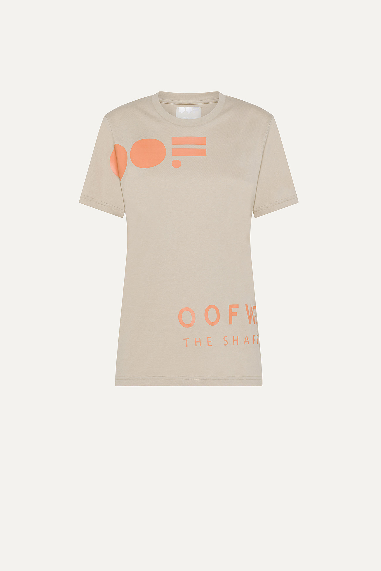 COTTON T-SHIRT WITH LOGO - SAND - OOF WEAR