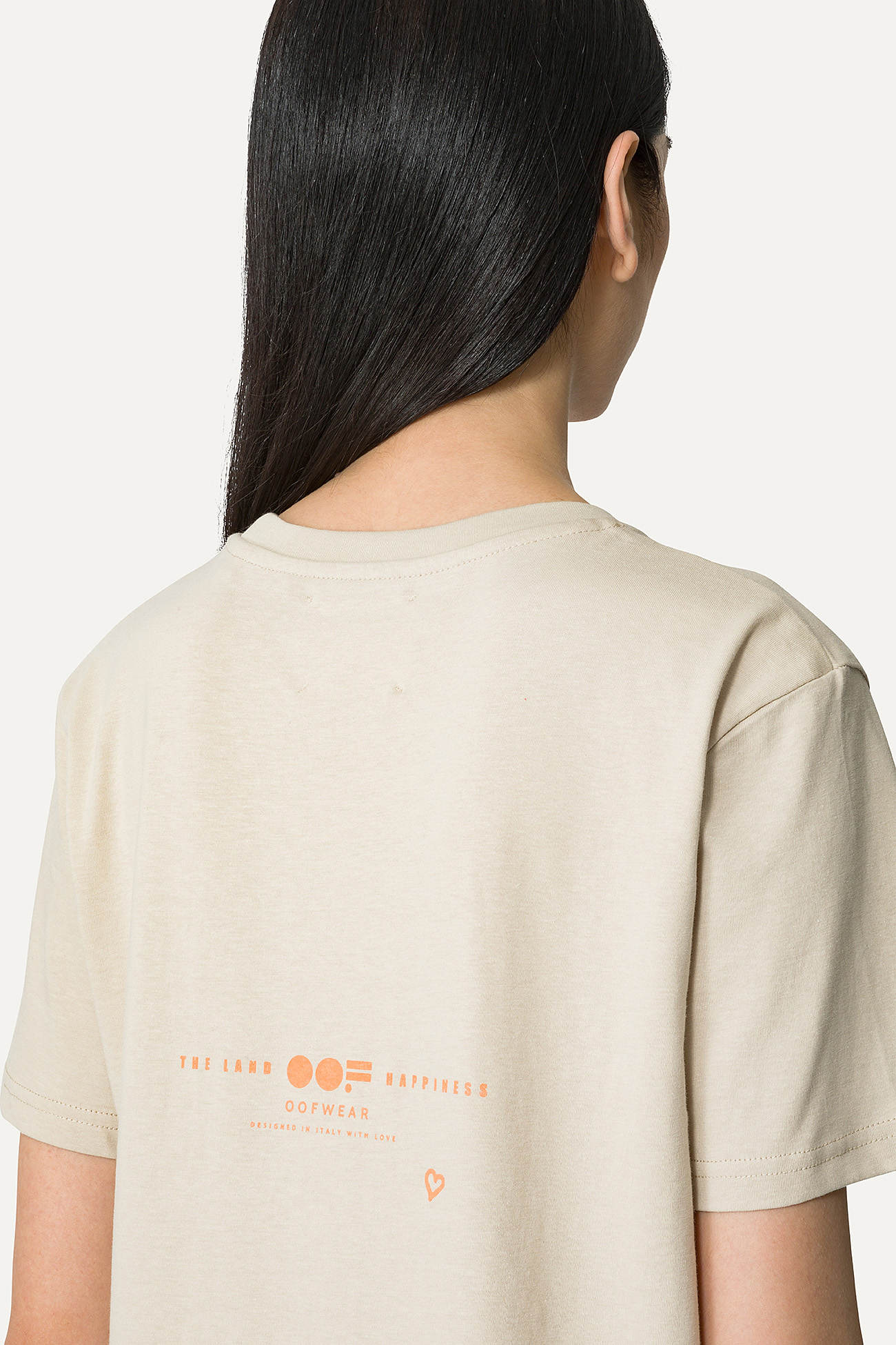 COTTON T-SHIRT WITH LOGO - SAND - OOF WEAR