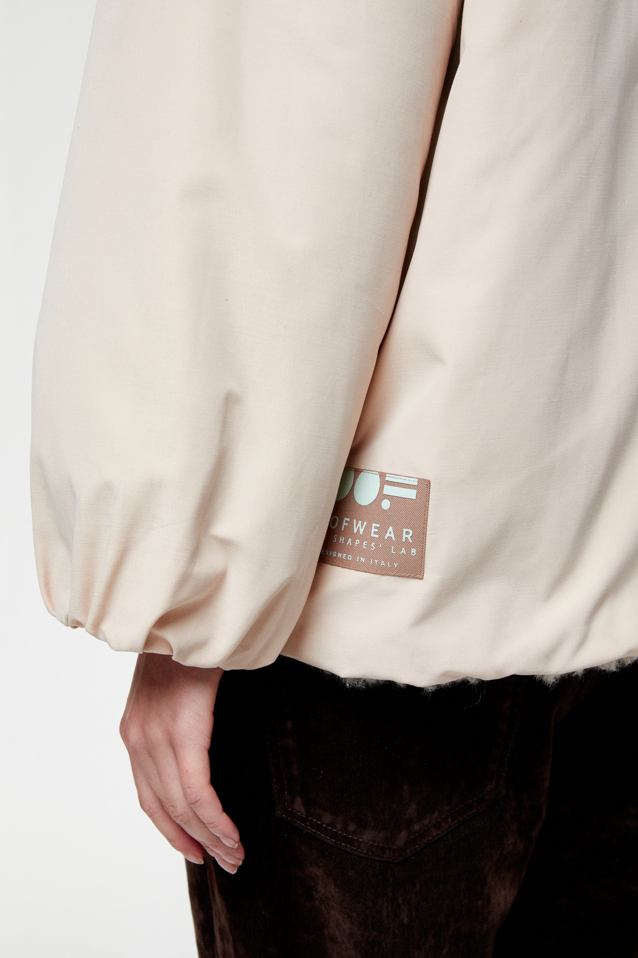 FAUX FUR AND COTTON REVERSIBLE JACKET 9256  - ECRU/NATURAL - OOF WEAR