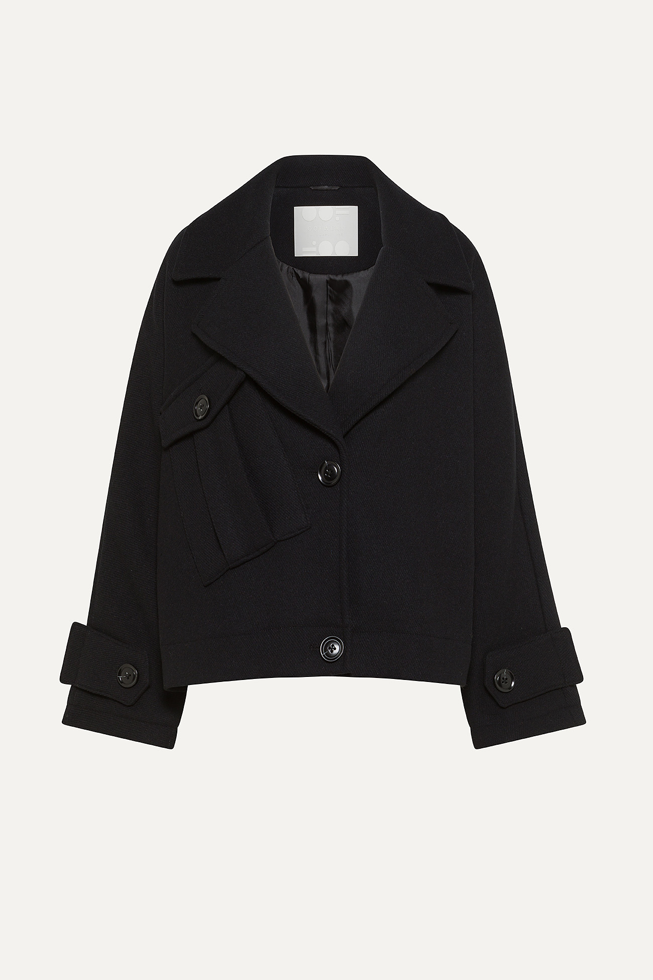 WOOL BLEND SHORT COAT 9268  - DARK BLUE - OOF WEAR